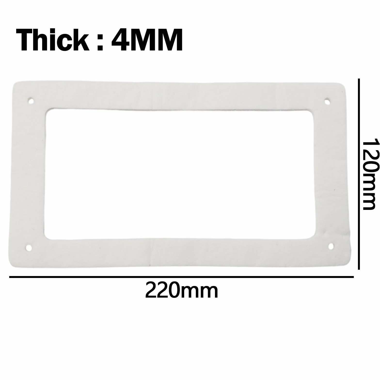 Joint en fibre de céramique pour rabat d'inspection MCZ 220 x 120 x 4 mm, joint de porte de poêle résistant à la chaleur, compatible avec MCZ Club Air Musa Suite Series poêles à granulés pièces de