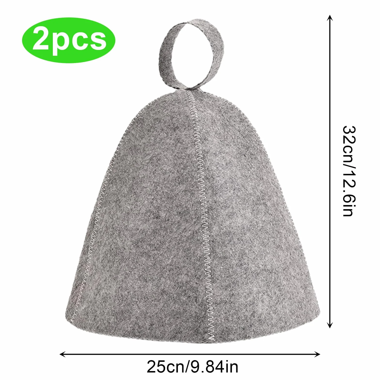 Chapeau de Sauna en Feutre Bonnet Respirante Anti-chaleur pour Homme et Femme 2 Pièces