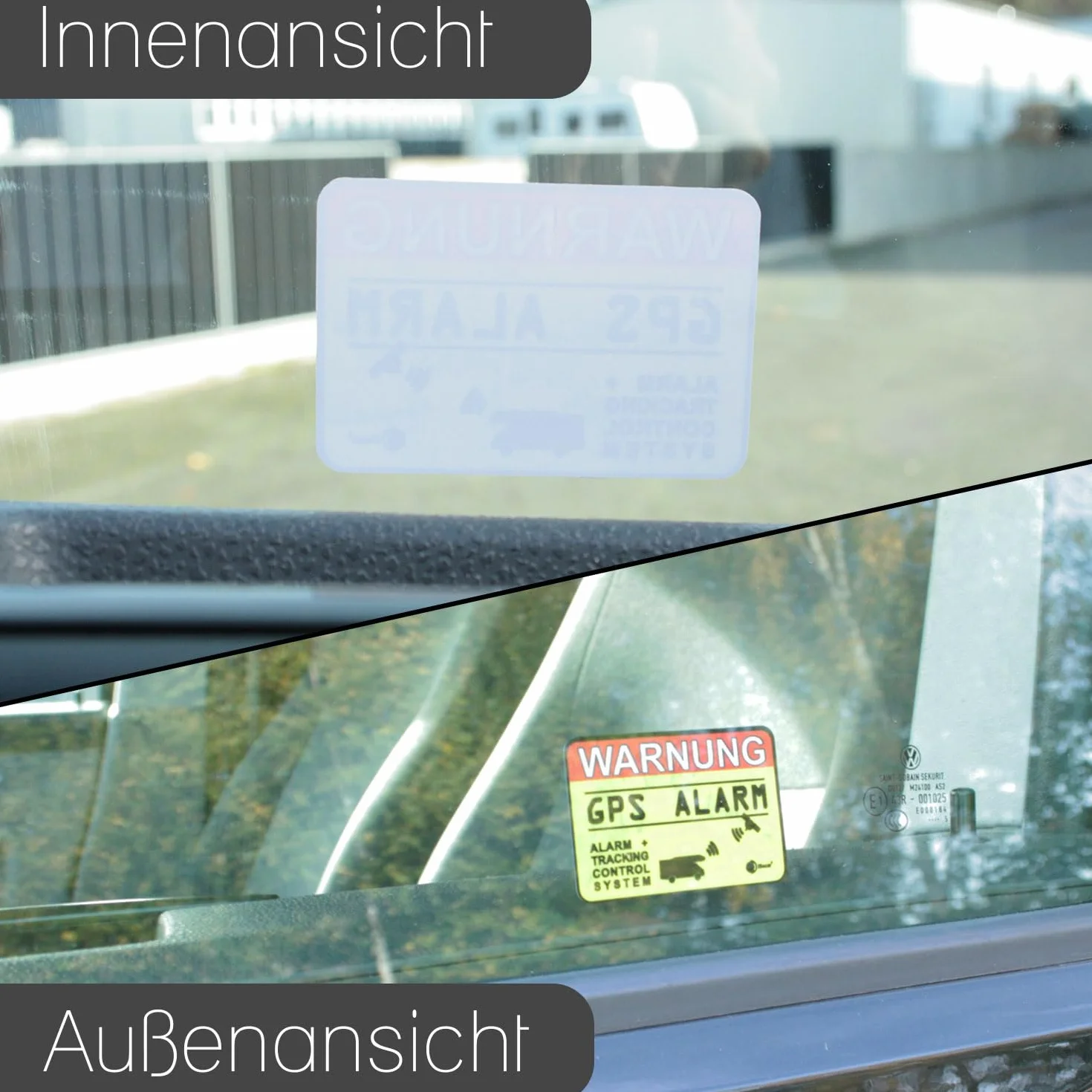 iSecur Autocollant Alarme Active 30x30 mm Rouge Blanc Anti-intrusion