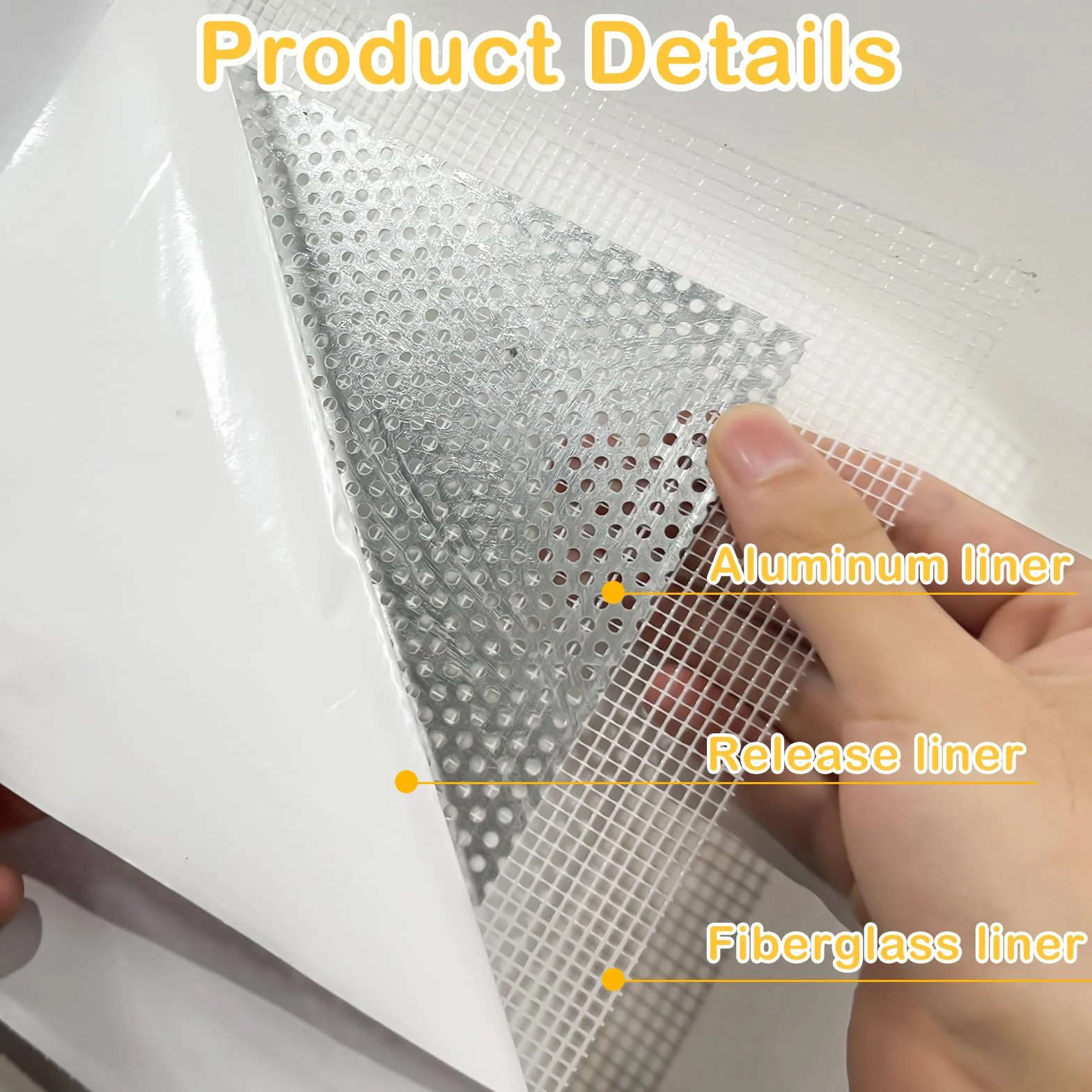 Patch de Réparation de Mur en Aluminium 8 Pièces 2/4/6 Pouces Maille de Fibre Auto-Adhésifs