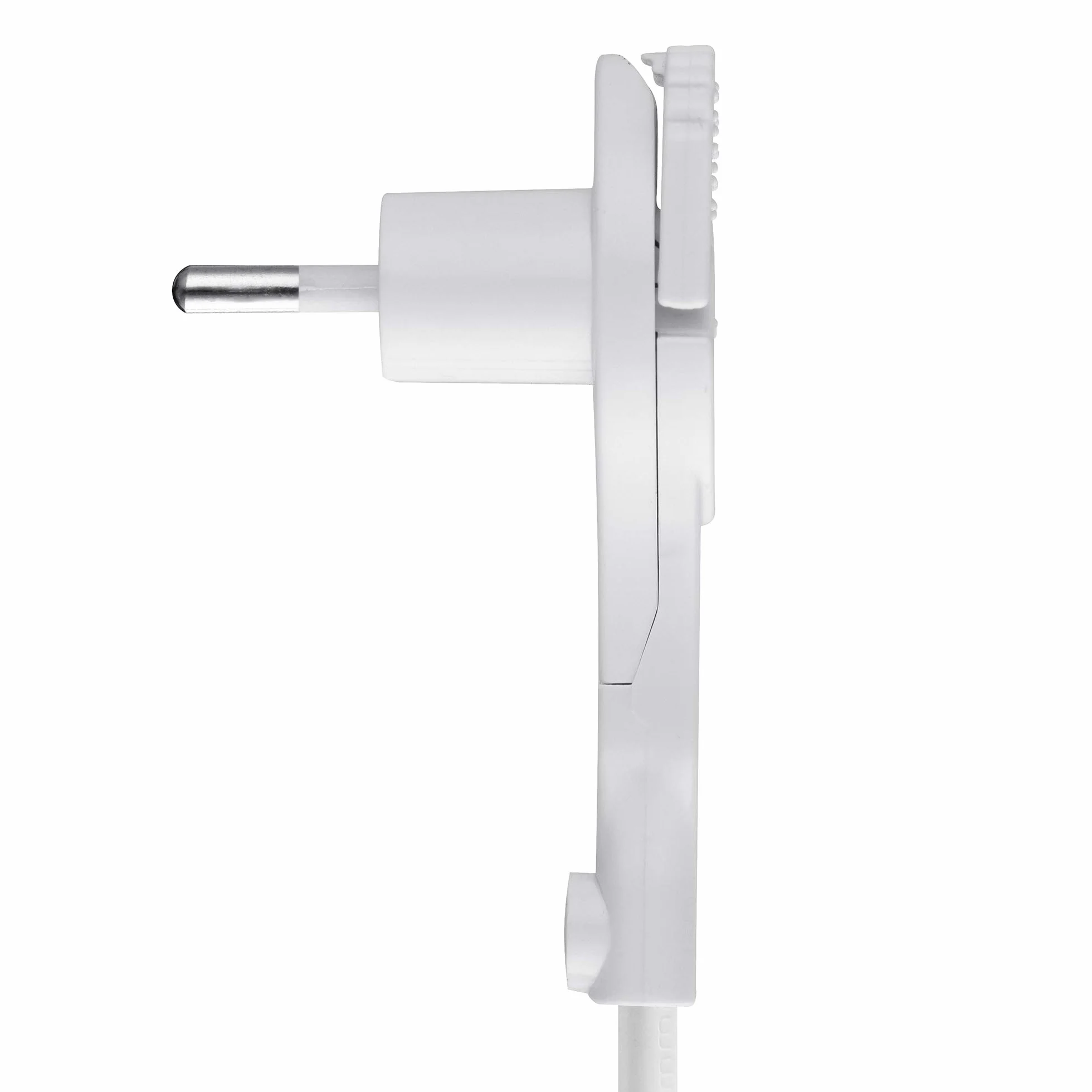 Electraline Fiche male 2P 6A Blanche extra plate