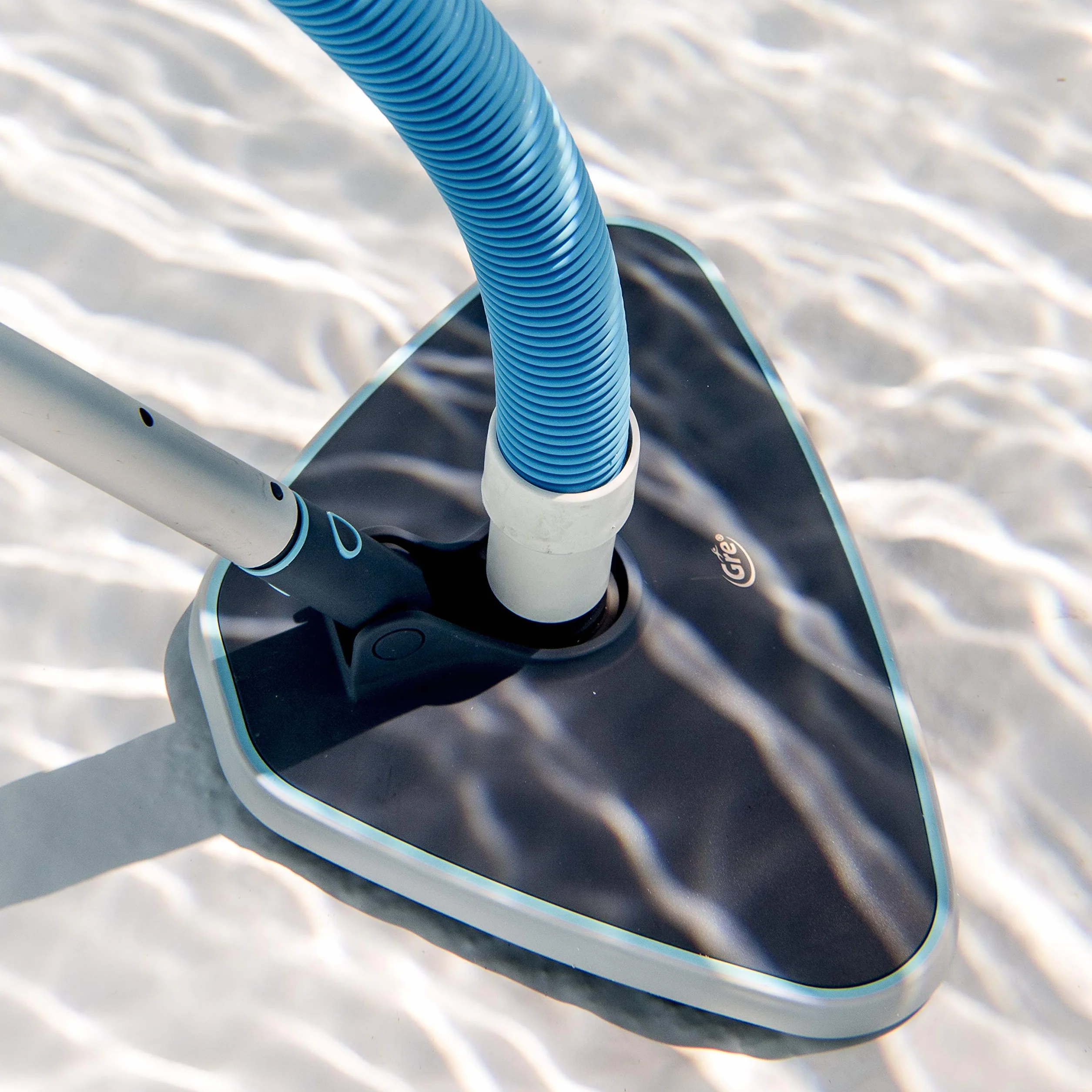 Gre VHTP40 Nettoyeur de Fond Manuel à Tête Triangulaire Rotatif pour Piscine
