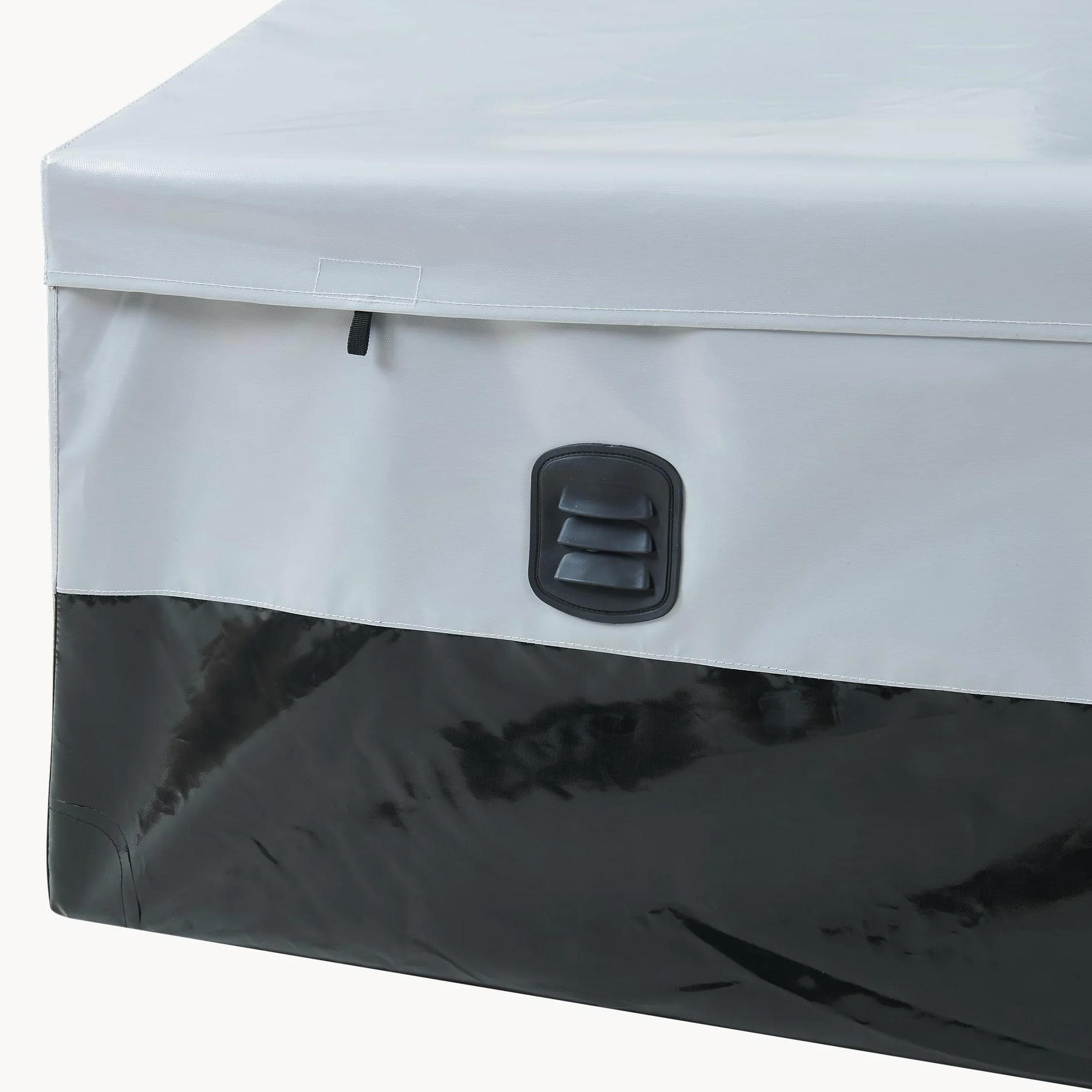 Coffre de Jardin Résistant 560 L Acier Polyester 155 x 64 cm Gris Noir