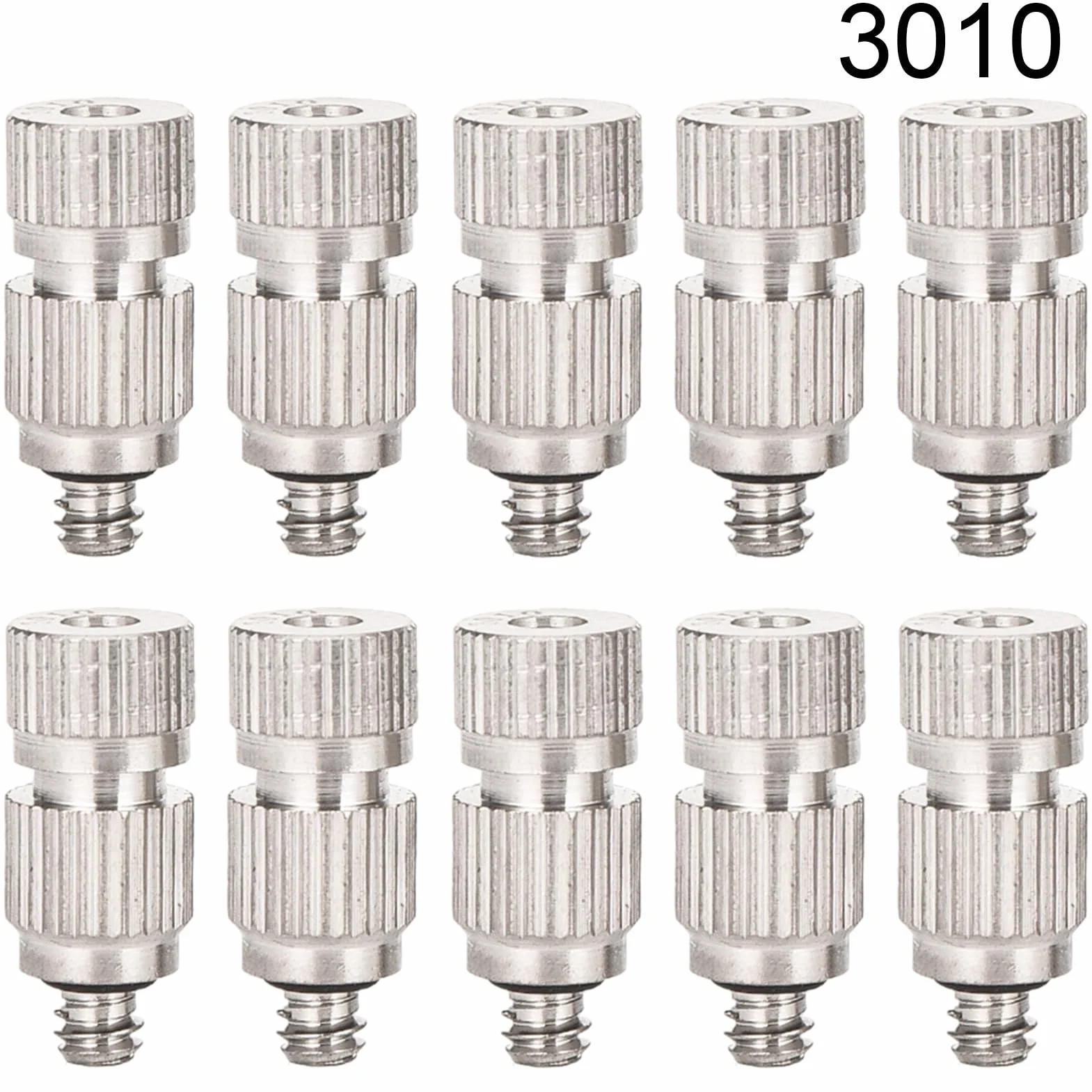 Lot de 10 buses de brumisation pour système de refroidissement extérieur en acier inoxydable à haute pression avec filtre en laiton pour système de brumisation (taille : 0.3mm)