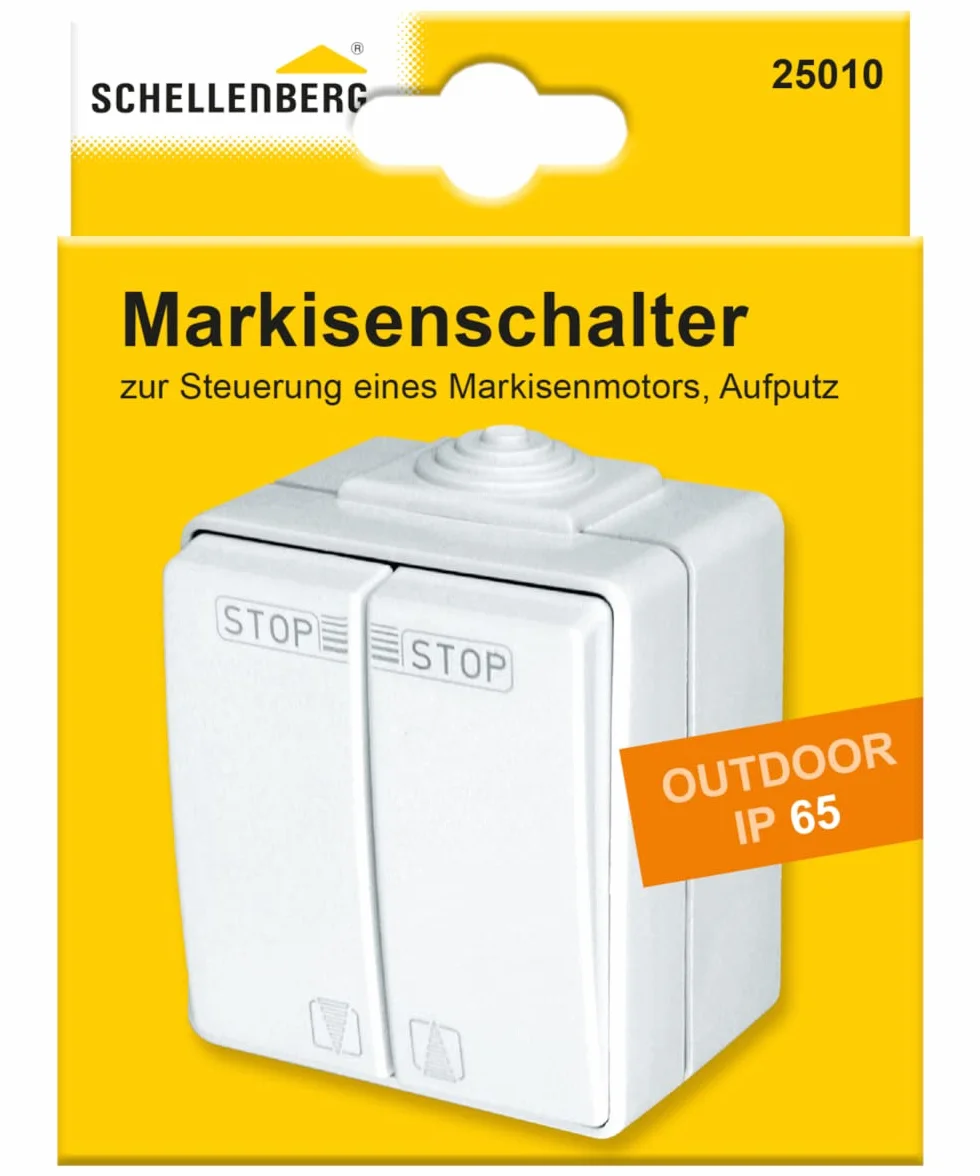 Schellenberg 25010 Interrupteur pour store banne motorisé Blanc