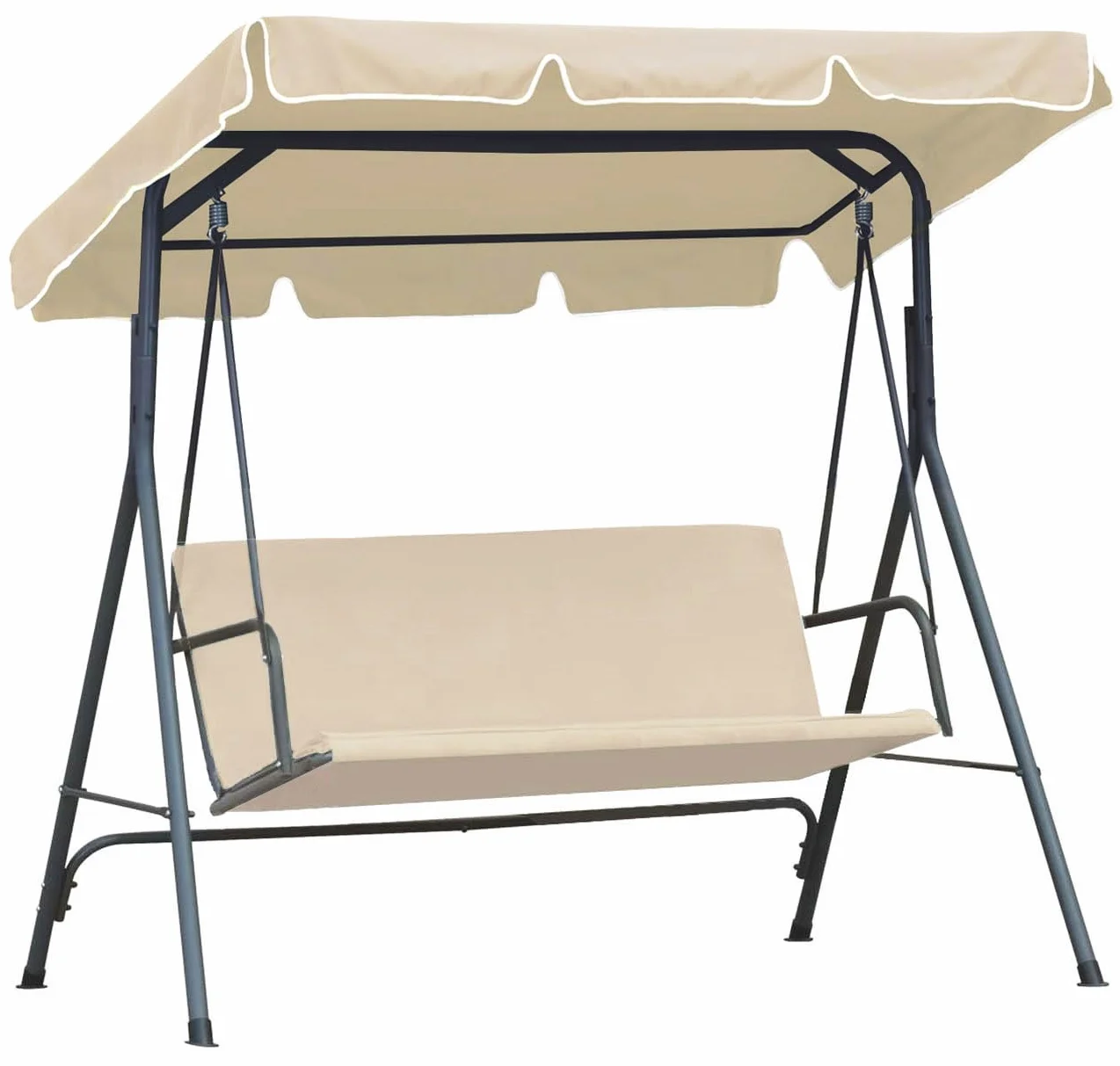 Baldaquin de rechange beige pour toit de balancelle de jardin, taille personnalisable