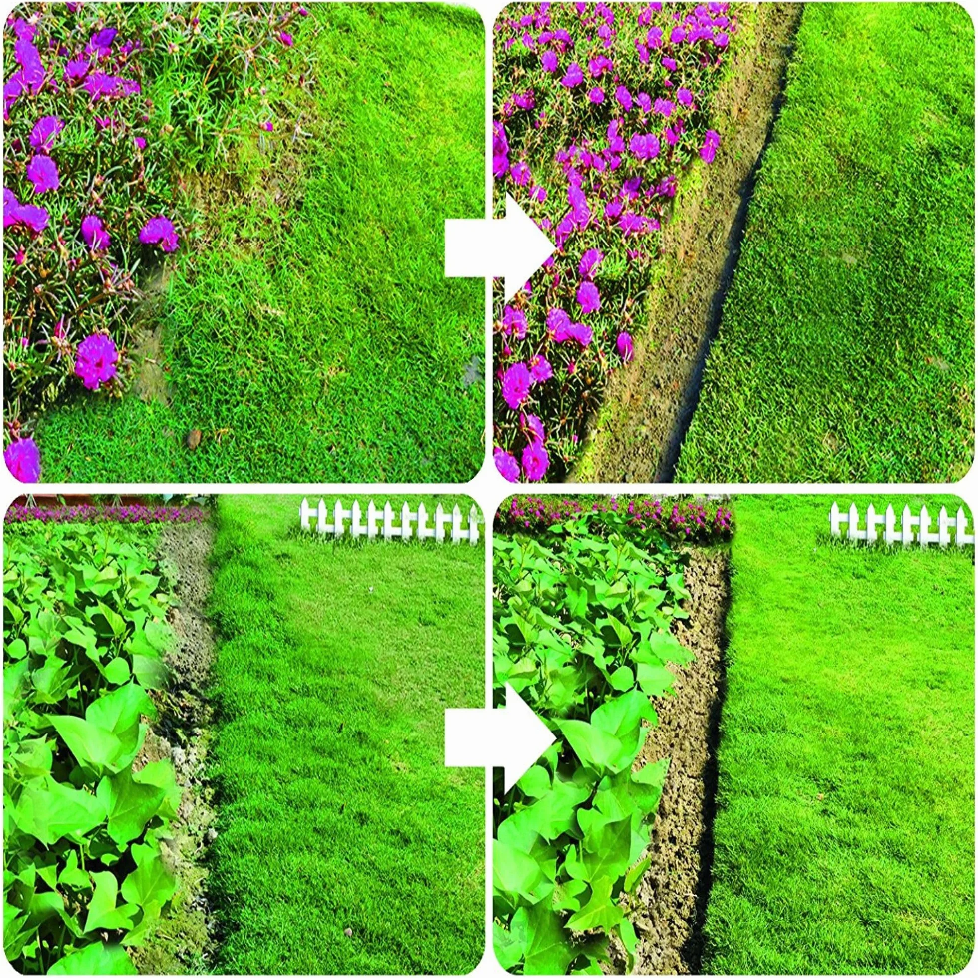 FISHTEC - Dresse Bordure de Jardin - Coupe Bordure Manuel - Lame Acier Tranchante 28 cm - Manche Pivotable & Maniable 102 cm - Permet de Délimiter Facilement Votre Pelouse - Large Zone d'Appui du Pied
