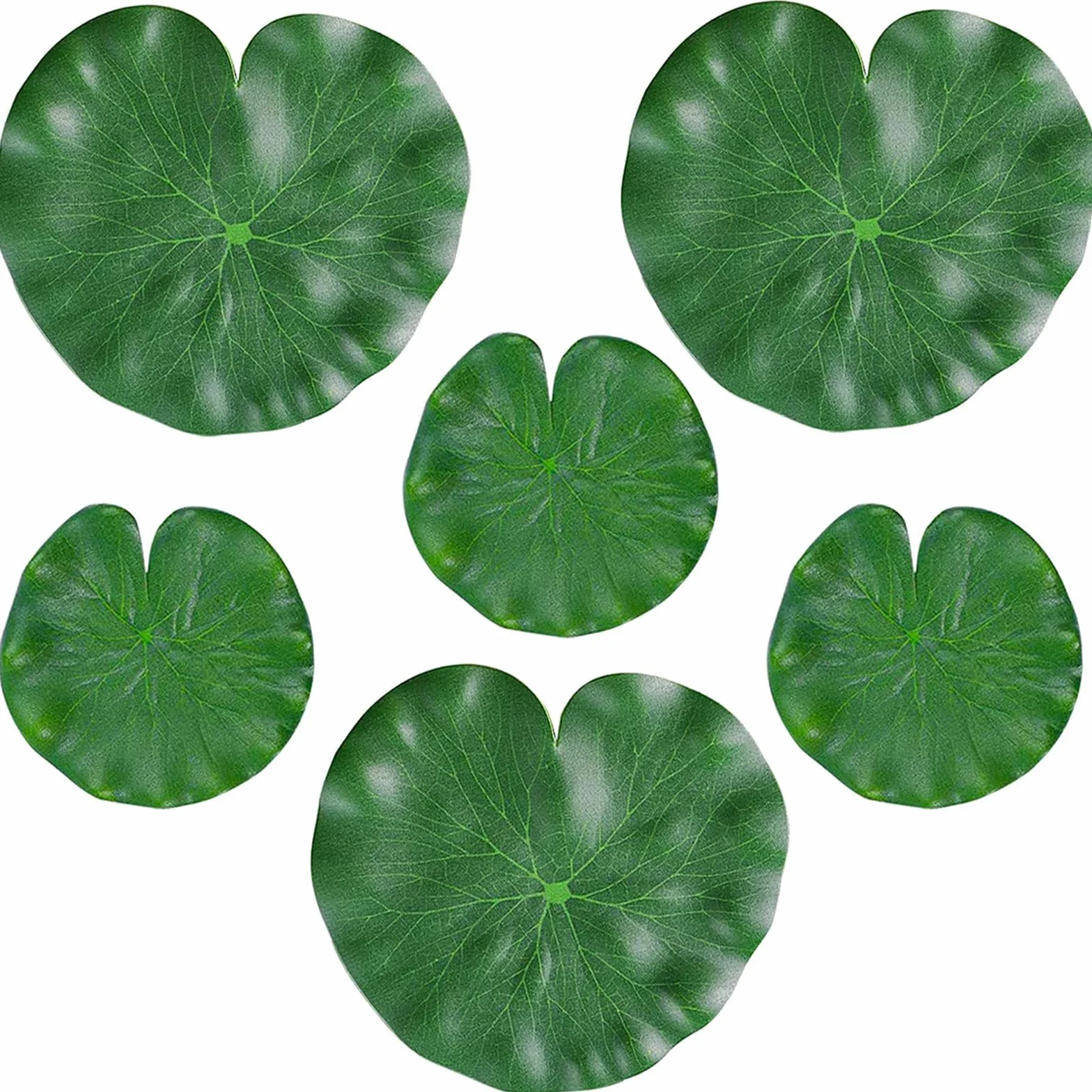 Feuilles De Lotus Flottantes Pour Étang,6 Pcs Feuilles De Nénuphar Flottantes,Feuilles De Lotus Artificielles,Feuilles De Lotus Réalistes Pour Jardin, Étangs, Piscine, Aquarium, Décoration De Paysage