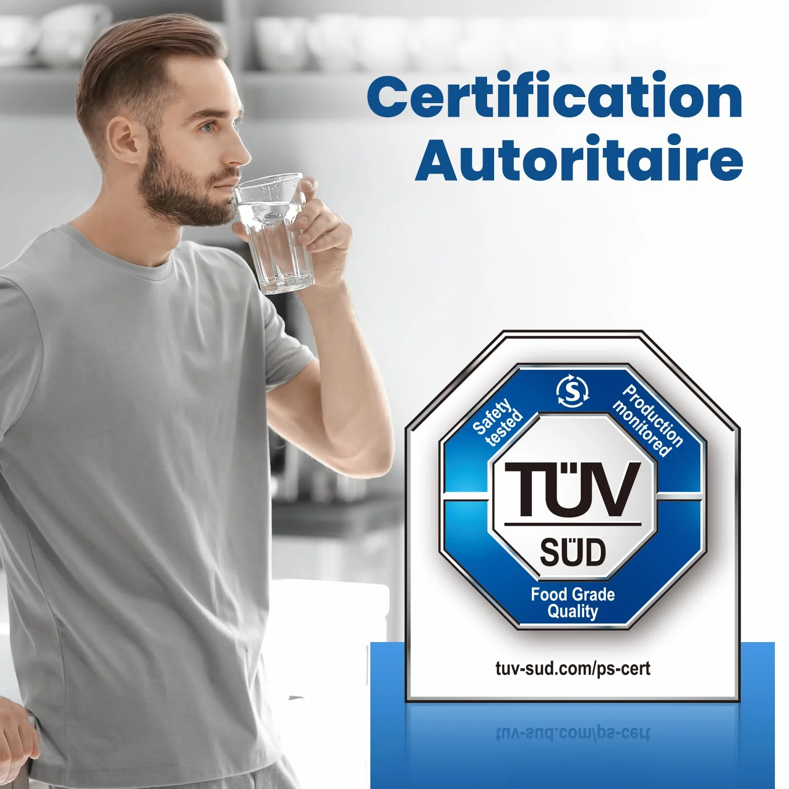 PUREPLUS Filtre à eau à sédiments 5 microns 10" x 2.5" Lot de 4 Cartouches Compatible Big Blue