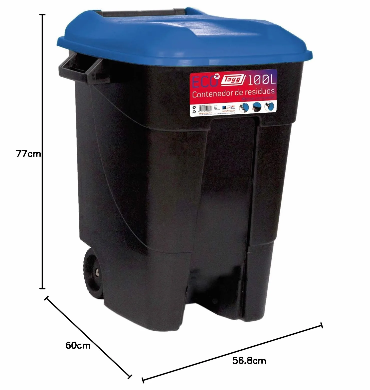 Tayg EcoTayg 100L Conteneur à déchets, Bleu