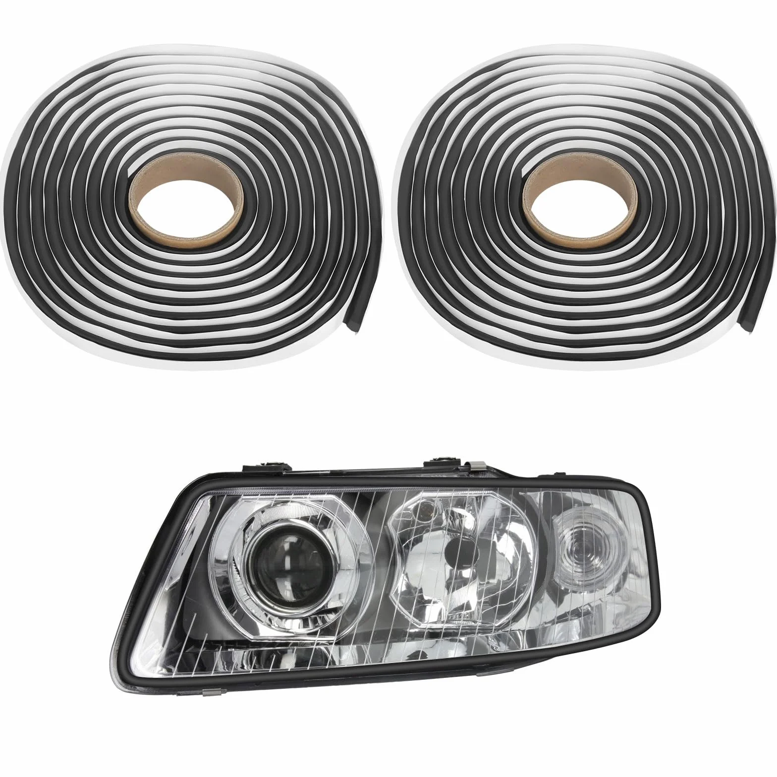 Ruban Butyle Noir 8mm x 8m Ruban Adhésif d'Étanchéité en Caoutchouc Étanche pour Voiture Fenêtre Porte Pare-Brise