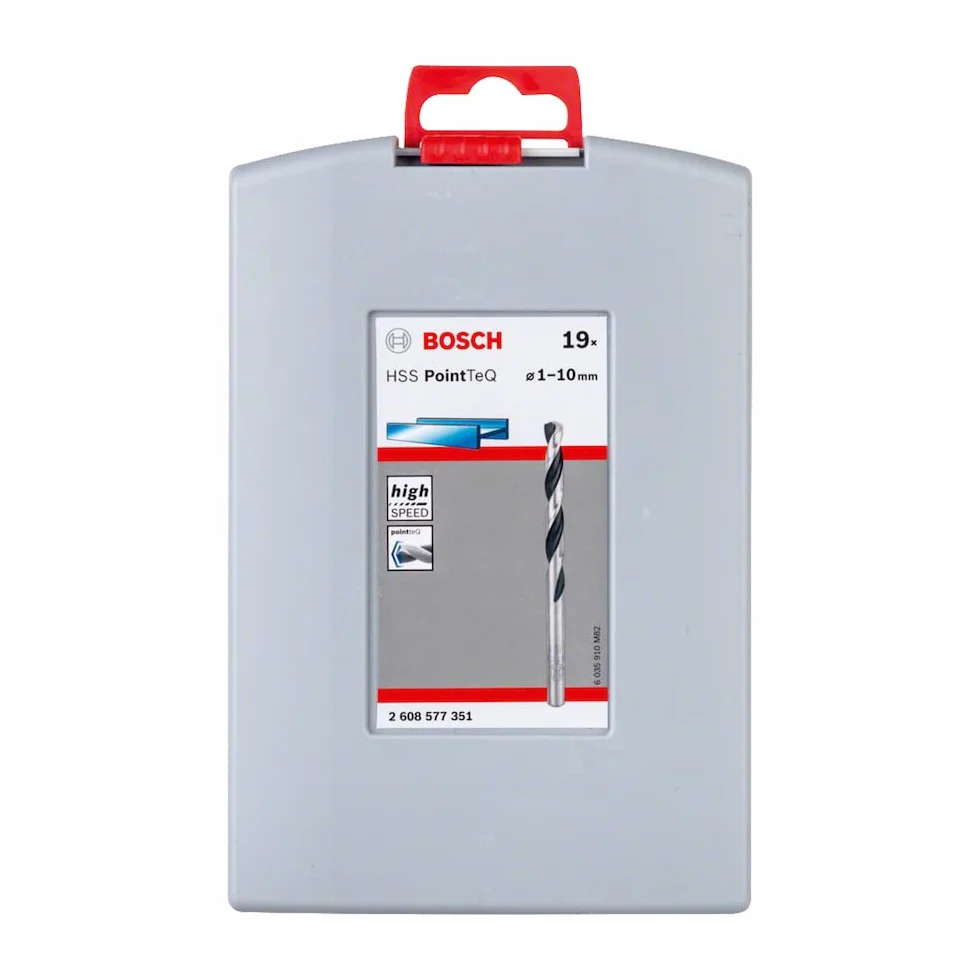 Bosch Professional Coffret 19 pièces Forets Hélicoïdaux HSS PointTeQ pour métal ProBox