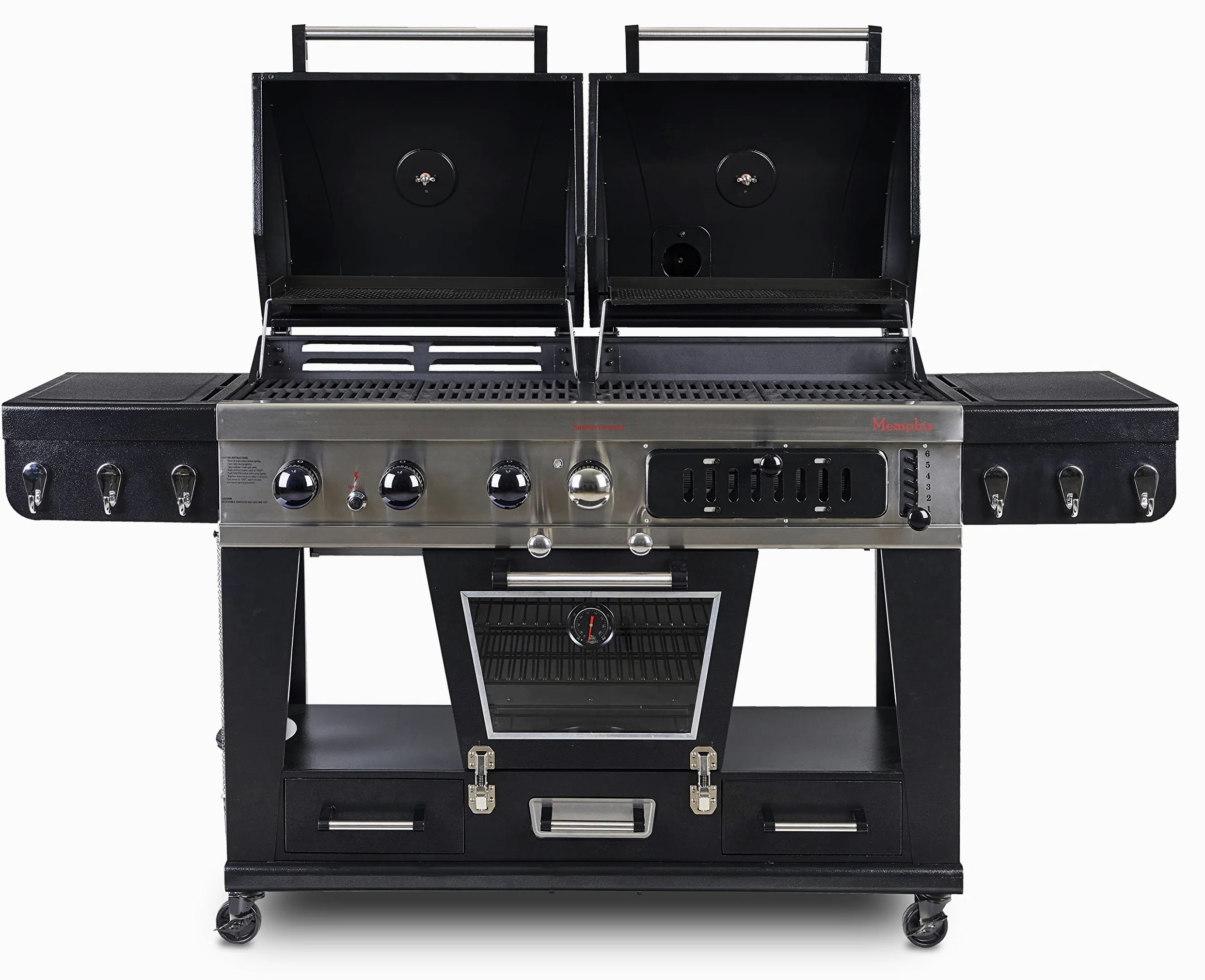 PIT BOSS Barbecue Memphis Ultimate Mixte gaz, Charbon et fumoir électrique