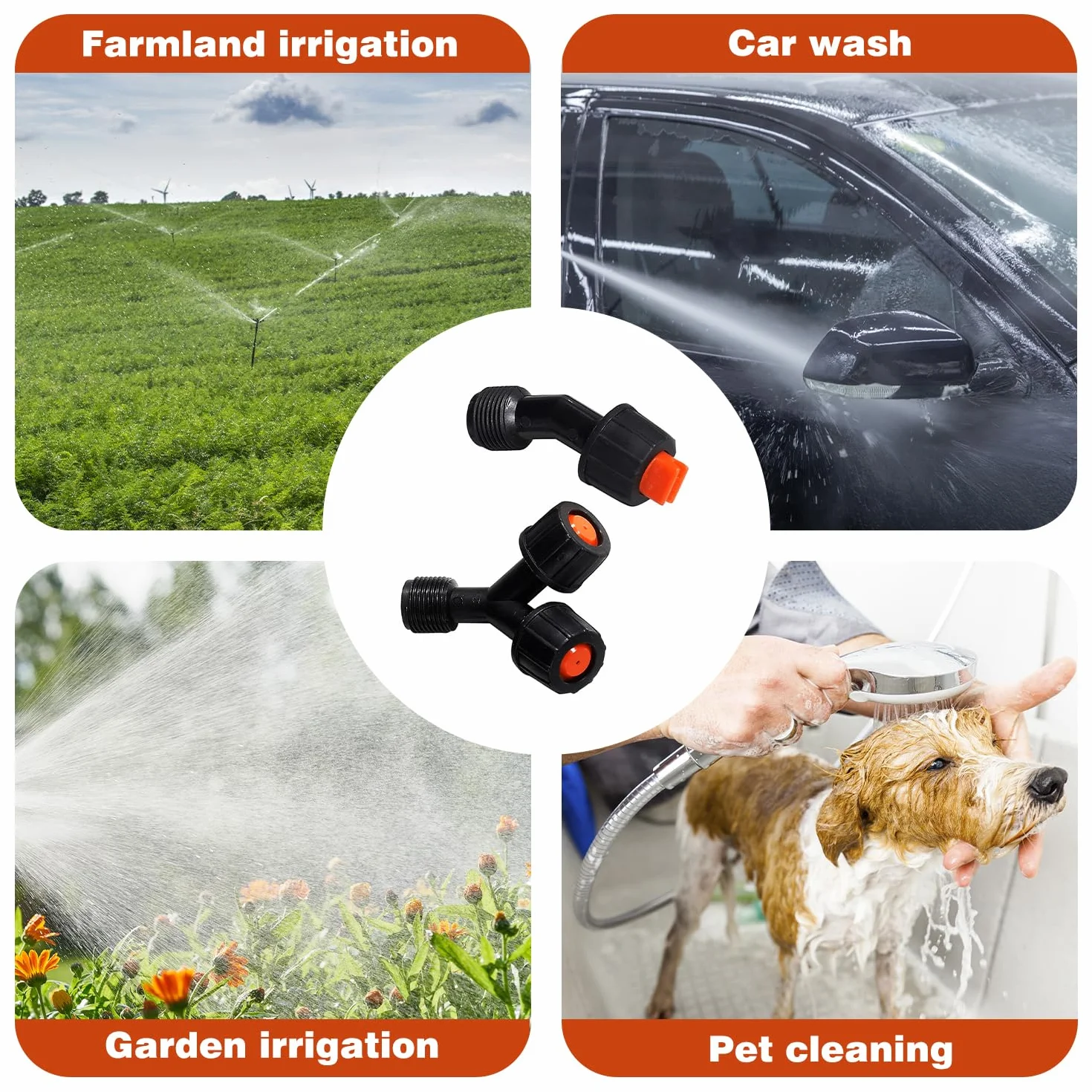 2 Plastique Buses de pulvérisation, Accessoires de pulvérisation d'irrigation de Jardin,Accessoires De Remplacement De Pulvérisateur, pour l'arrosage et Le Nettoyage