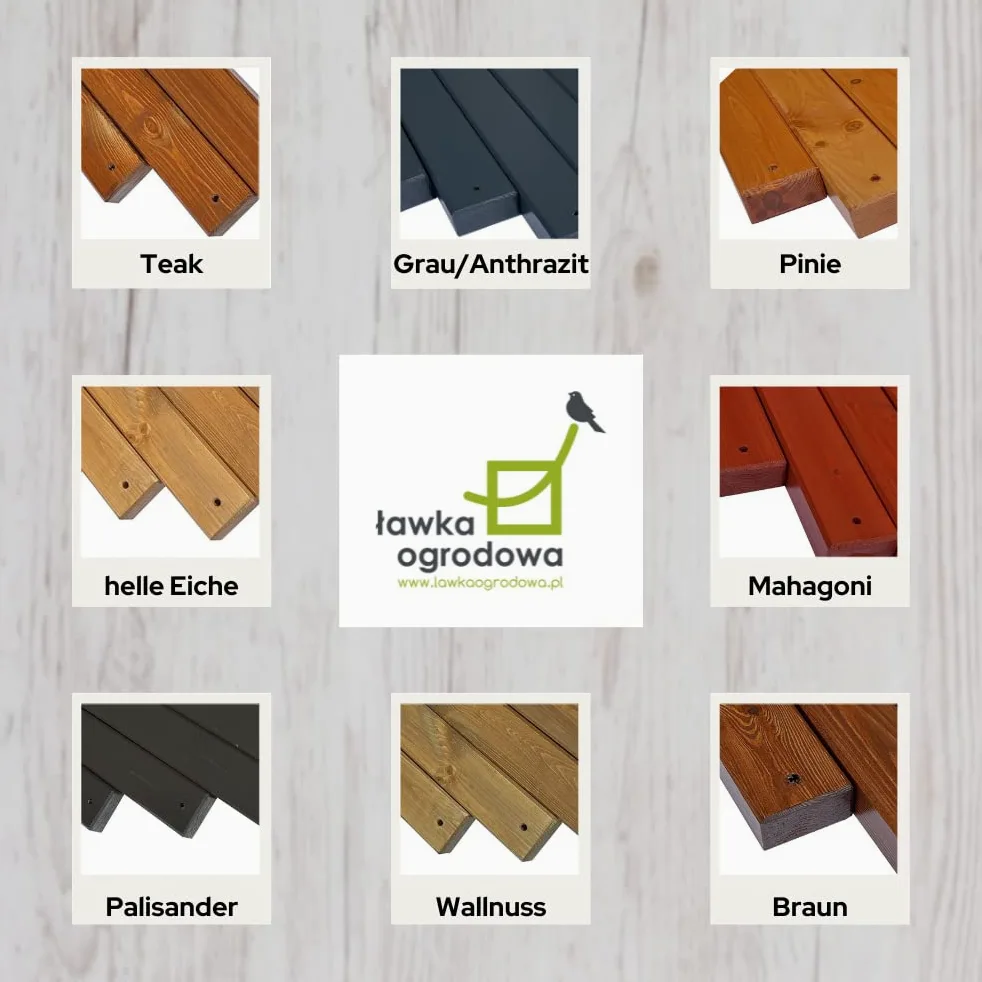 Lot de 5 planches pour banc de jardin imprégnées – Convient à tous les bancs sans dossier – Planches résistantes aux intempéries pour supports de banc de jardin (teck, 200 cm)