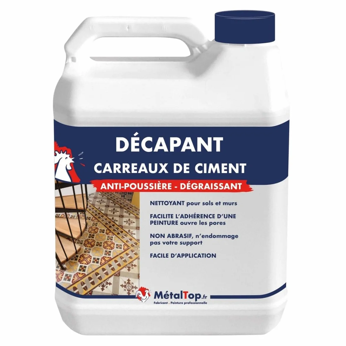 Decapant Carreaux De Ciment 1 L Nettoyant anti-tâches et laitance