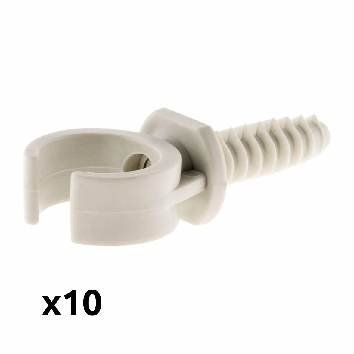 Zenitech Lot de 10 clips avec chevilles Ø20mm Gris