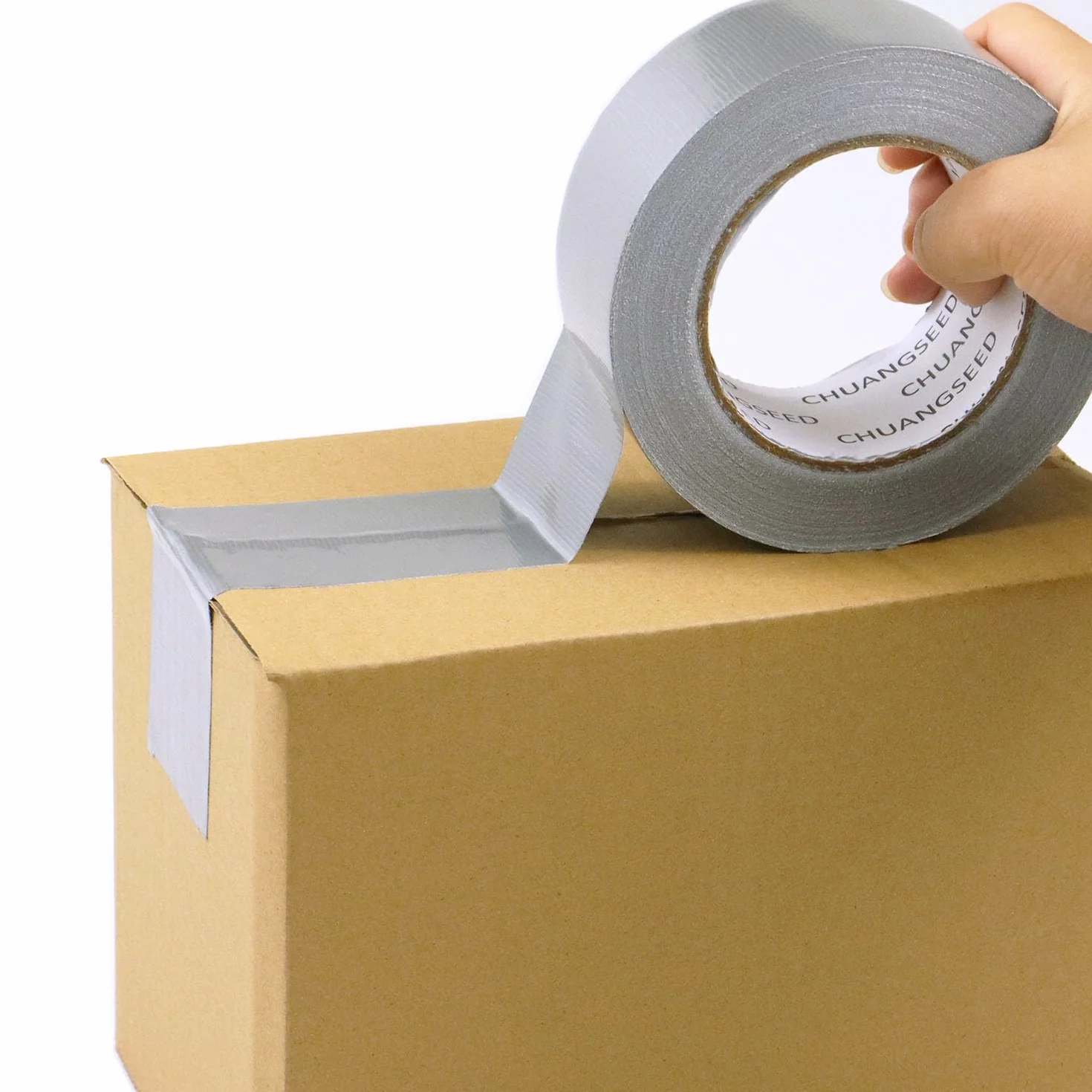 Lot de 3 rubans adhésifs en tissu argenté 50 mm x 27,4 m, ruban adhésif toilé gris ultra résistant, heavy duty duct tape