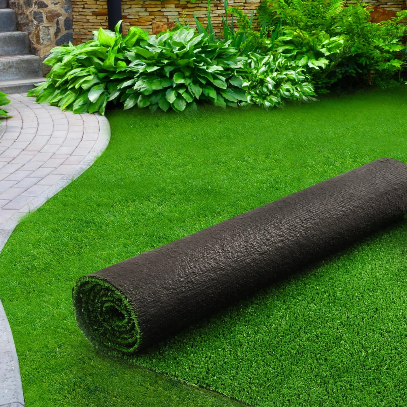 Gazon synthétique Artificiel 1x10 M 7 mm d'épaisseur pour Jardin