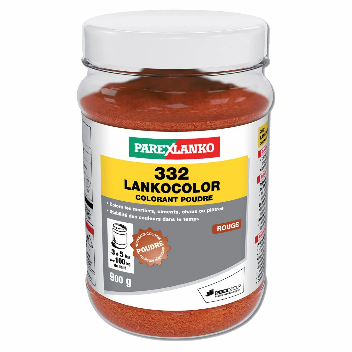 Parexlanko LankoColor 332 Colorant en poudre Rouge 900g pour mortier et béton