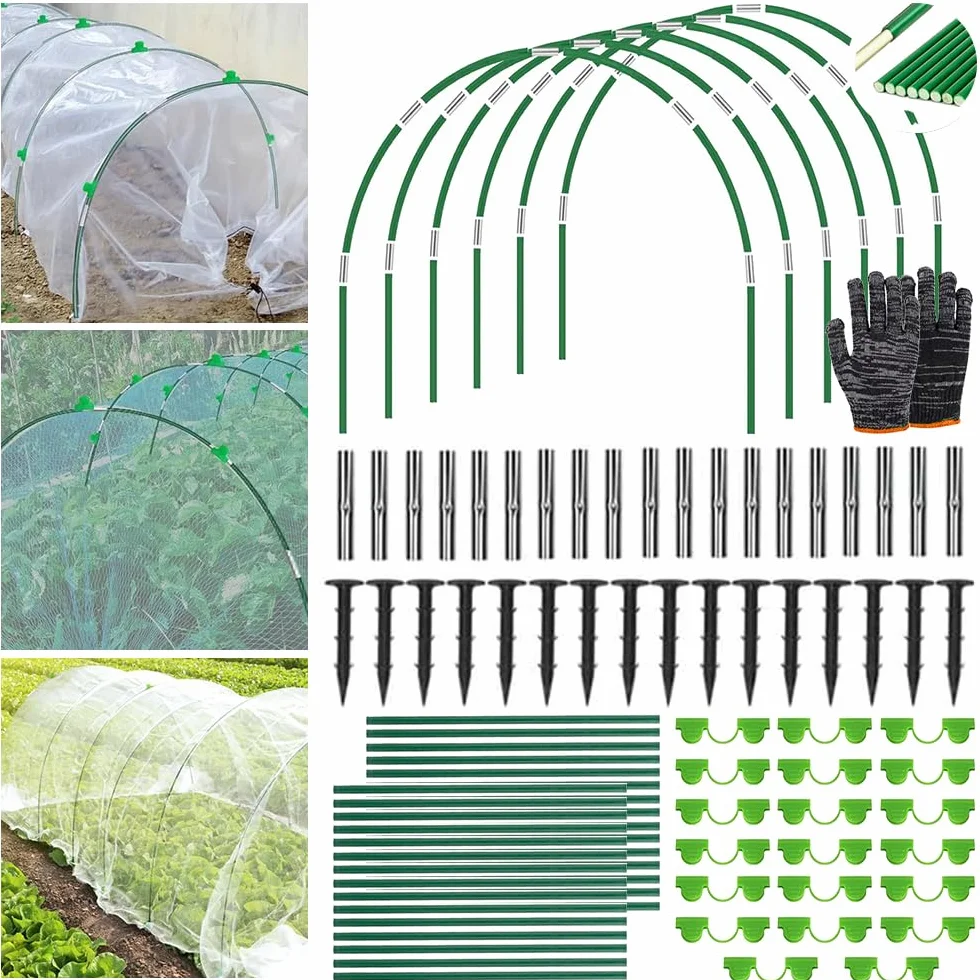 HEYIDAMAI Arceaux Serre De Jardin, Arceaux pour Serre Tunnel, Cerceau de Serre de Jardin, Cerceau pour Serre de Jardin, Kit De Maison De Cerceau De Jardin, Garden Arceaux pour Serre Tunnel