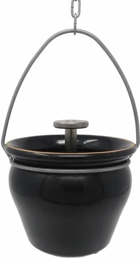 Eliga Pot d'arôme d'infusion noir pour sauna avec valve anti-goutte