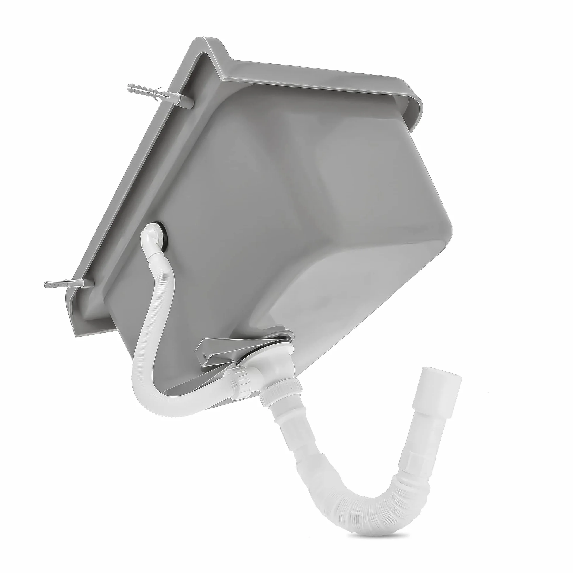 Évier Commercial Industriel Monochambre 55 x 34 x 21 cm Gris