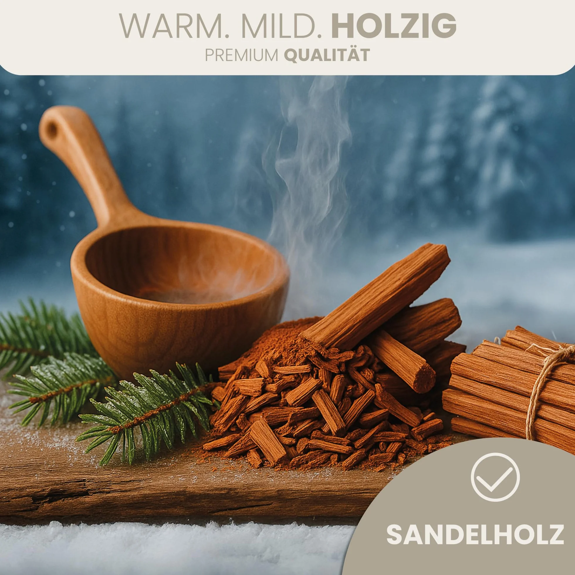 HAF Concentré d'infusion pour sauna Bois de santal 100 ml | Huile de sauna aux huiles essentielles naturelles