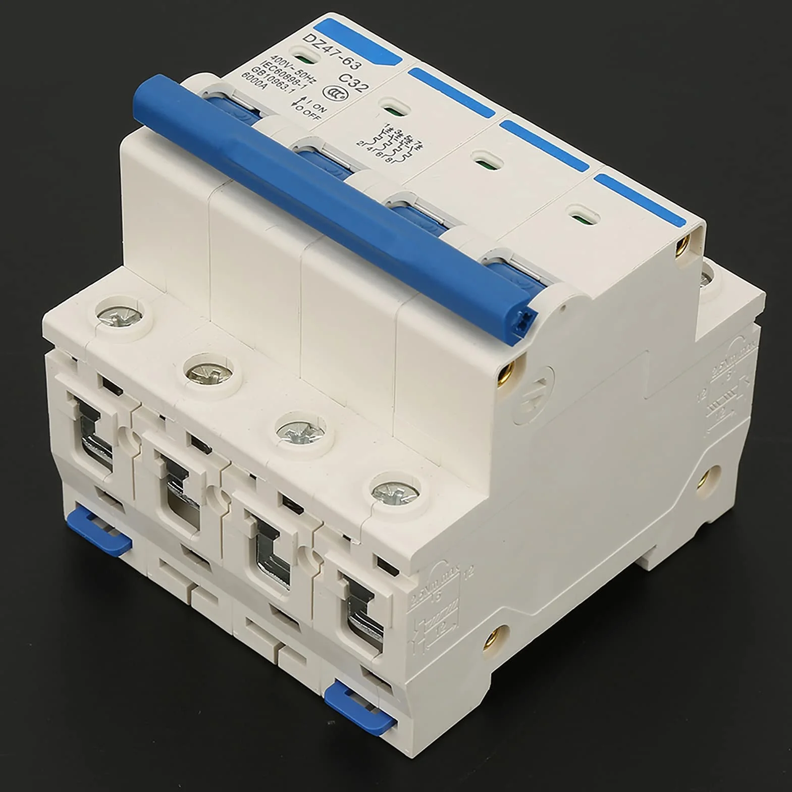 Disjoncteur Différentiel 4P 32A Tétrapolaire DZ47-63 400V