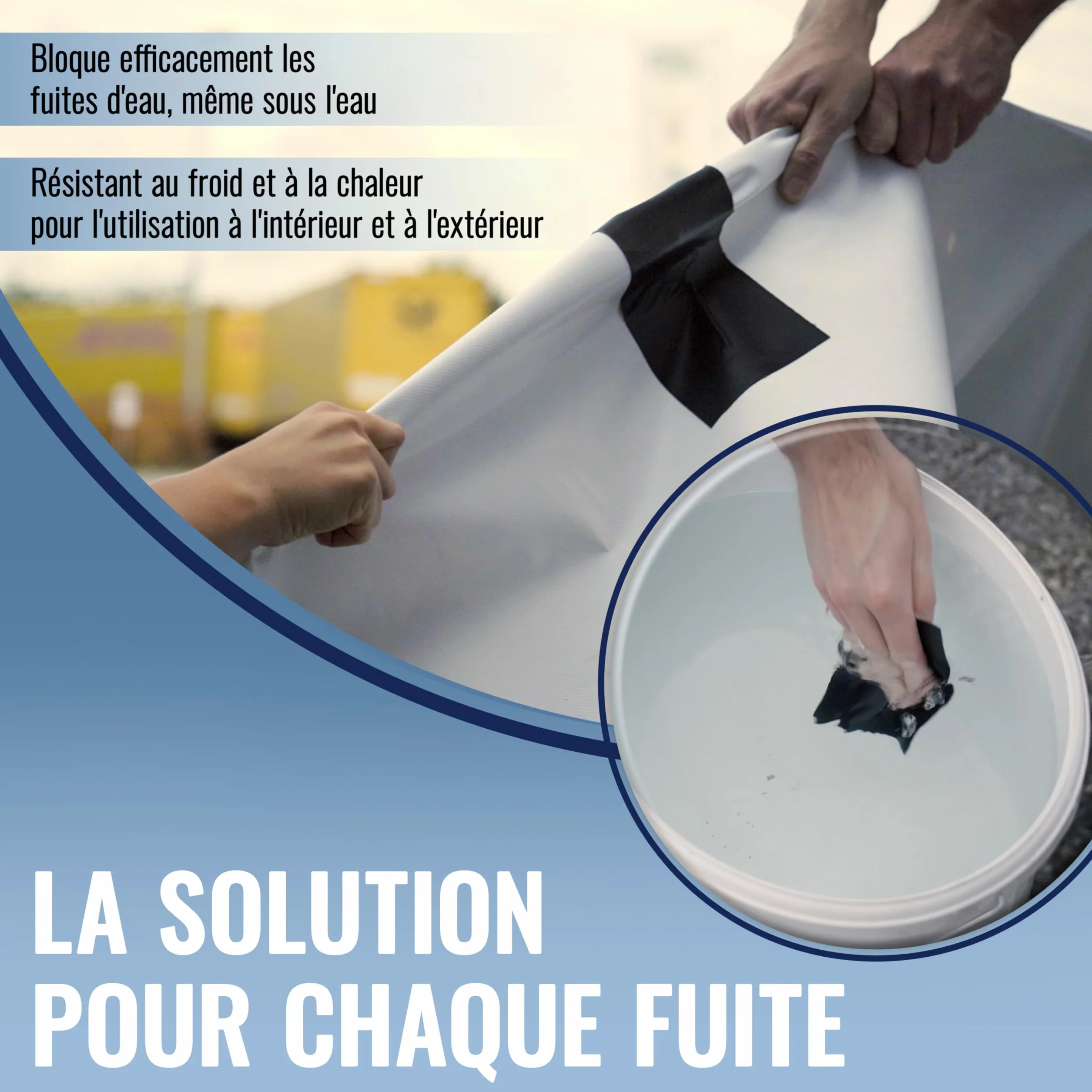 Bande imperméable transparente POPPSTAR 10cm x 150cm Ultra Fort réparation piscine tuyaux étanchéité auto-adhésive