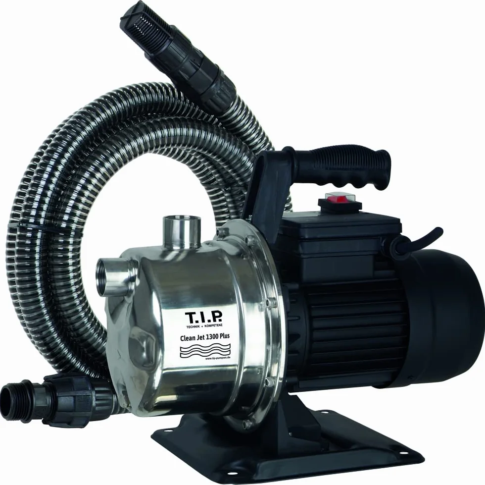 Pompe de Jardin Auto-amorçante Acier Inoxydable 1200W 4400 L/h T.i.p. Clean Jet 1300 Plus Kit Complet