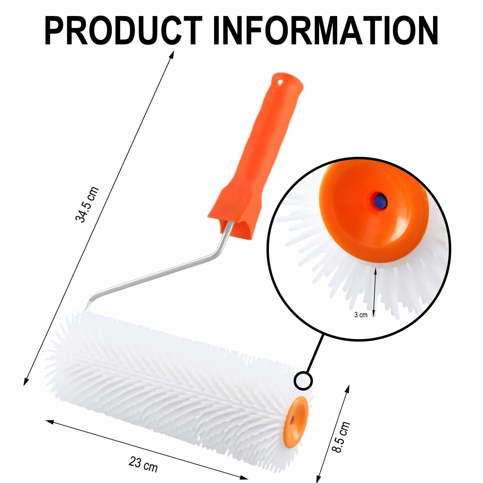Rouleau de purge pour masse de compensation 23 cm pointes 30 mm