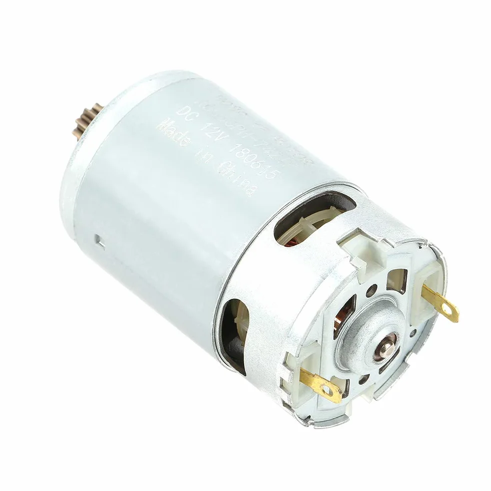 Moteur DC 12V 9 Dents pour Perceuse Électrique Bricolage