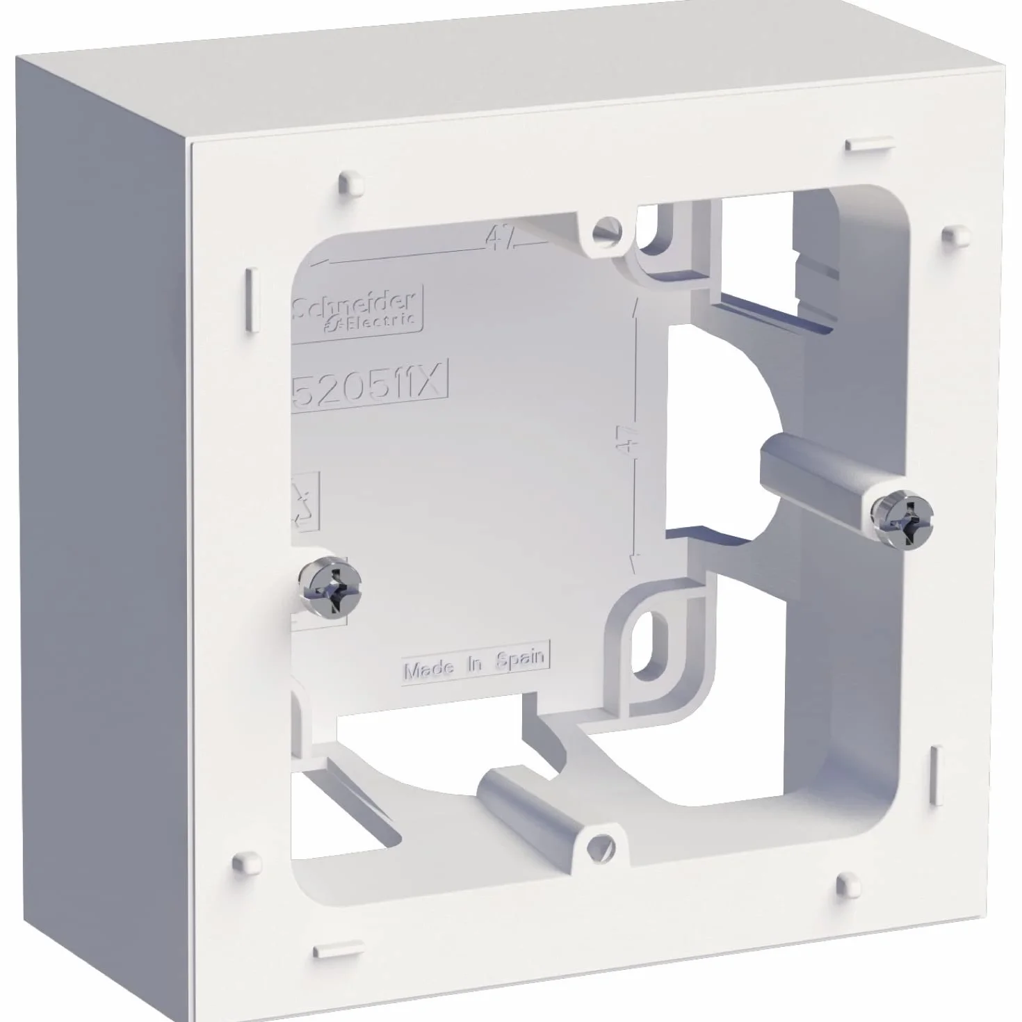 Schneider Electric Odace Styl boîte pour montage en saillie Blanc 1 poste