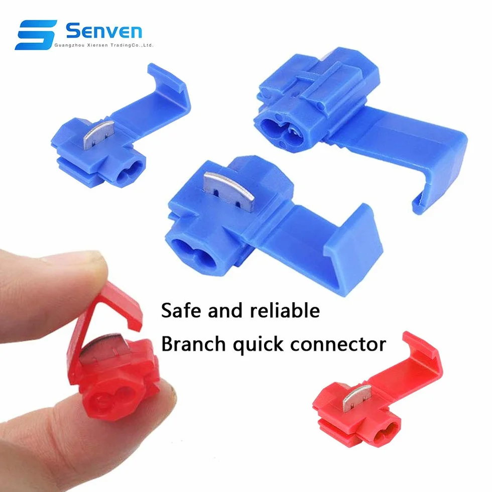 Connecteur Rapide de Fil de Verrouillage Écossais 50Pcs - Rouge Bleu Jaune