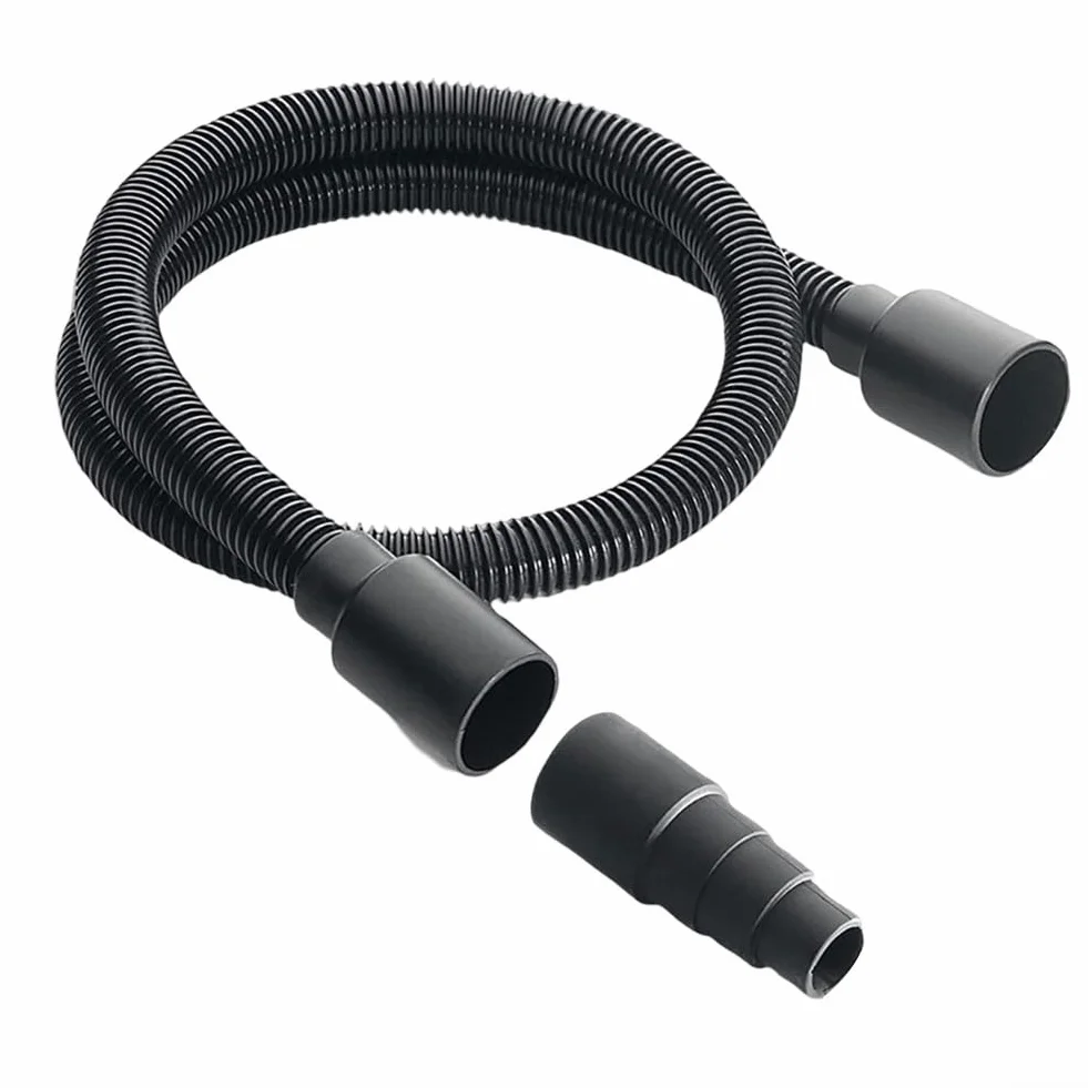 Kit d'aspiration compatible outils électriques, tuyau flexible extraction poussière 1 m avec adaptateur, fixation sous vide plastique noir