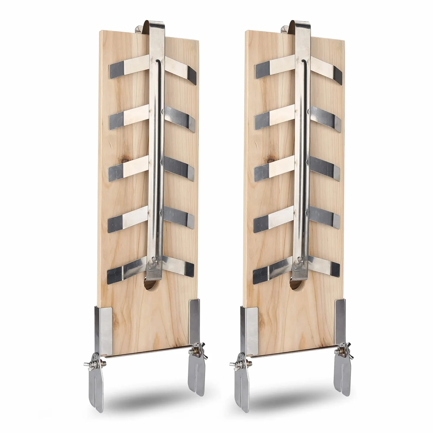 Planches à Saumon flammé Lot de 2 avec Support Acier Inoxydable 5 Niveaux réglables Saumon 2,5 kg Barbecue
