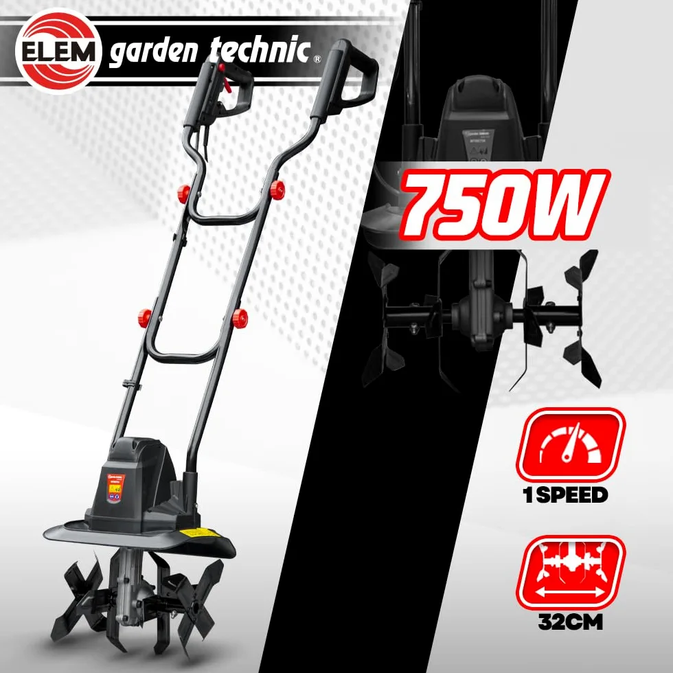 Motobineuse électrique 750W 32cm - 4 Fraises