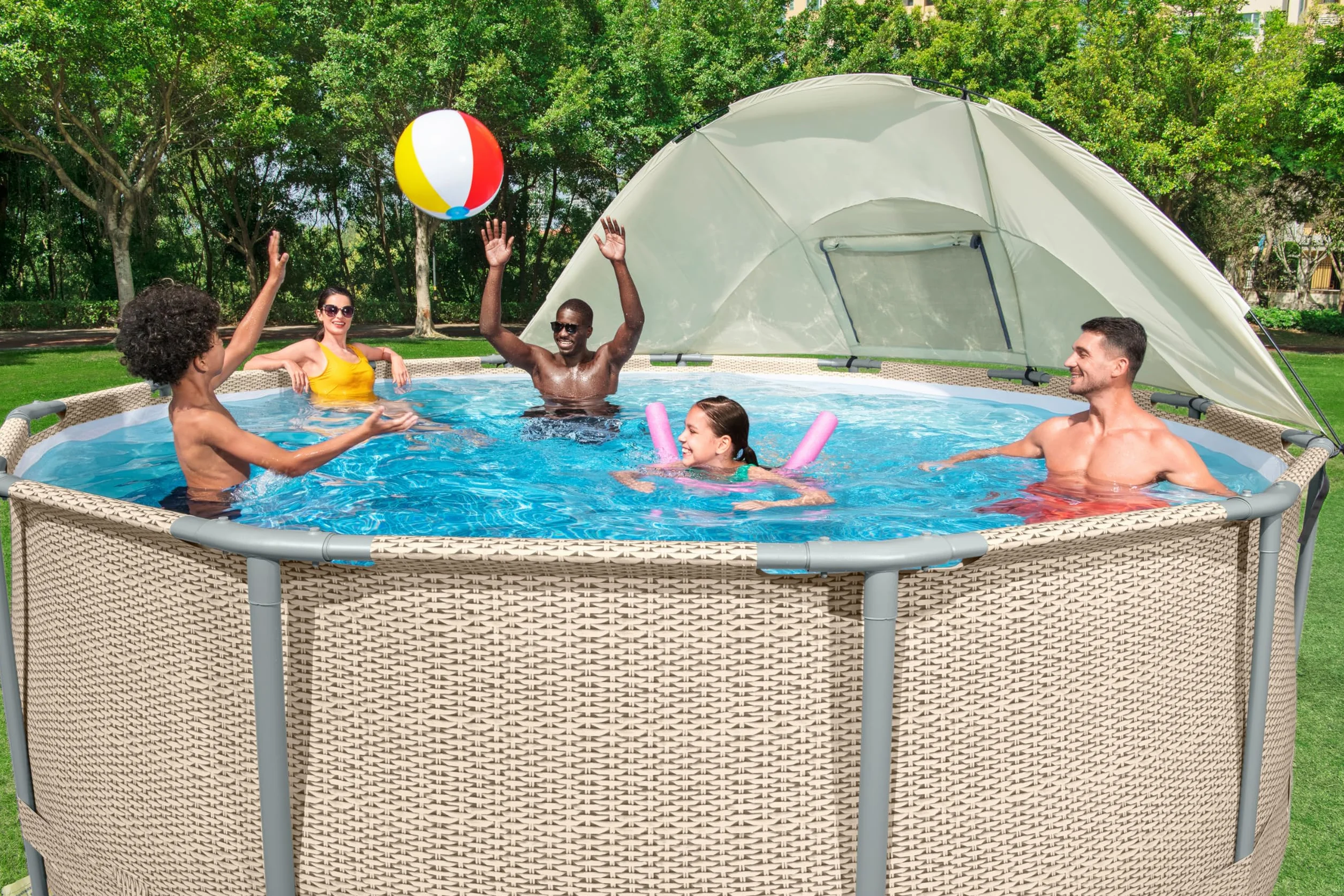 Auvent pour piscines tubulaires rondes 3,05-5,49m diamètre