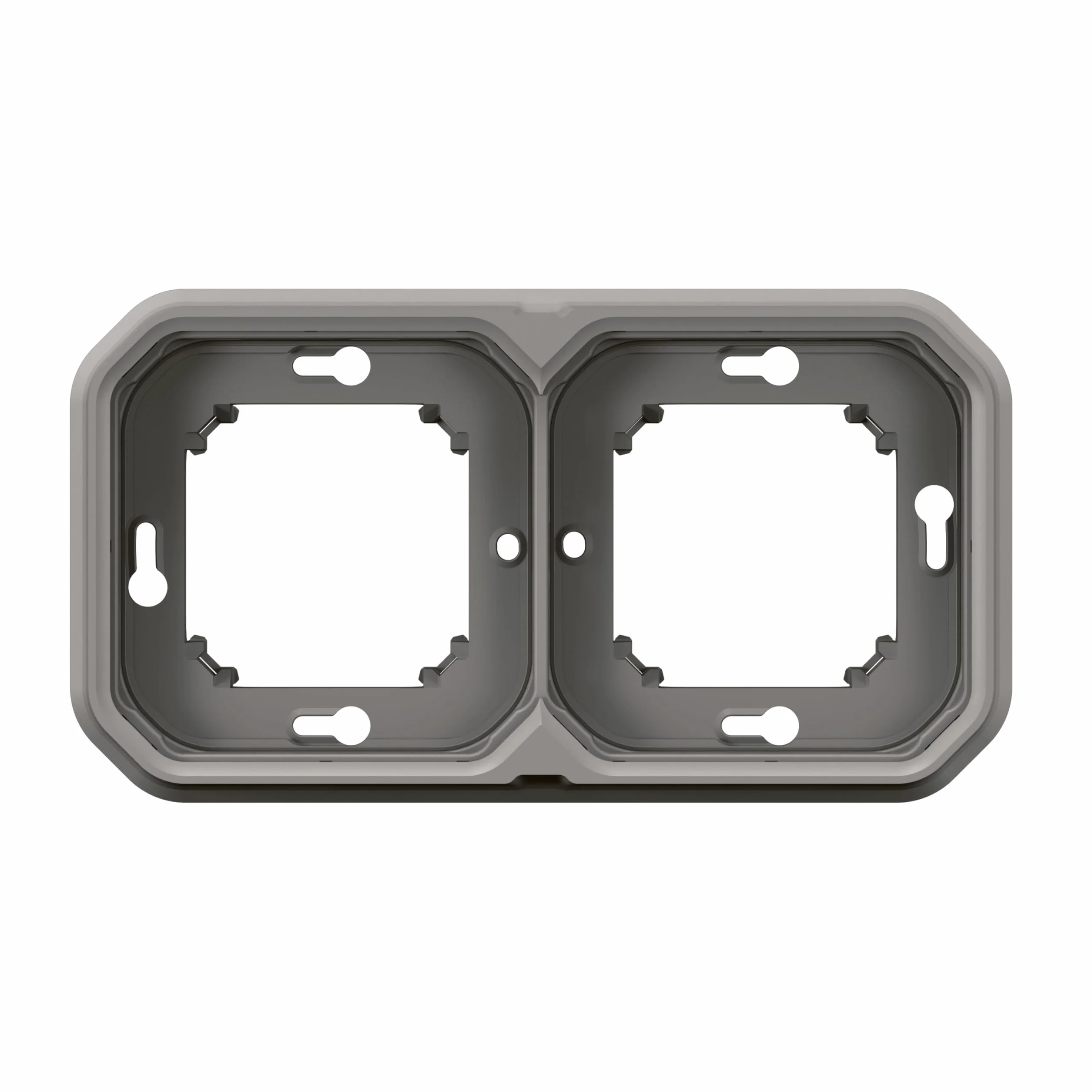 Legrand Plexo Plaque d'Encastrement 2 Postes Horizontal ou Vertical Gris 069683L