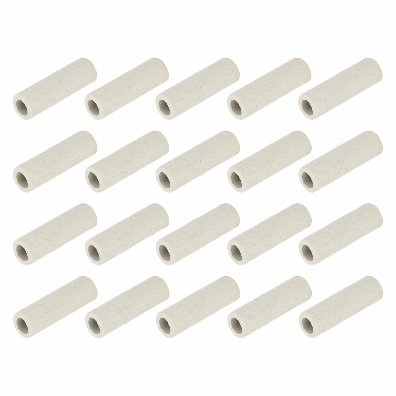 QUARKZMAN 20pcs Tube en Céramique Isolée 6mm pour Protection Thermique Isolation Faisceau Fils Électroniques Alésage Unique 9x30mm