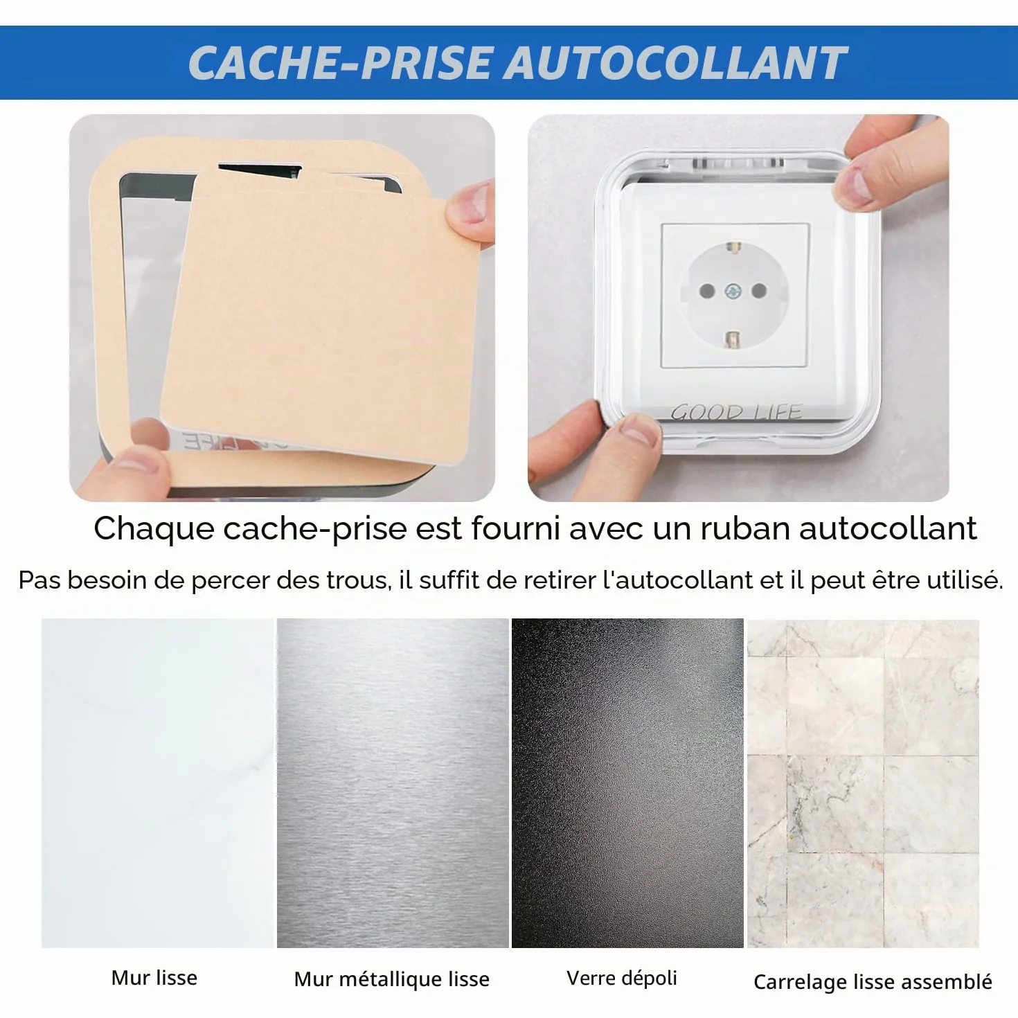 Cache Interrupteur Mural Étanche 2 Pièces Type 86 Plastique Transparent pour Salle de Bain Cuisine Extérieur