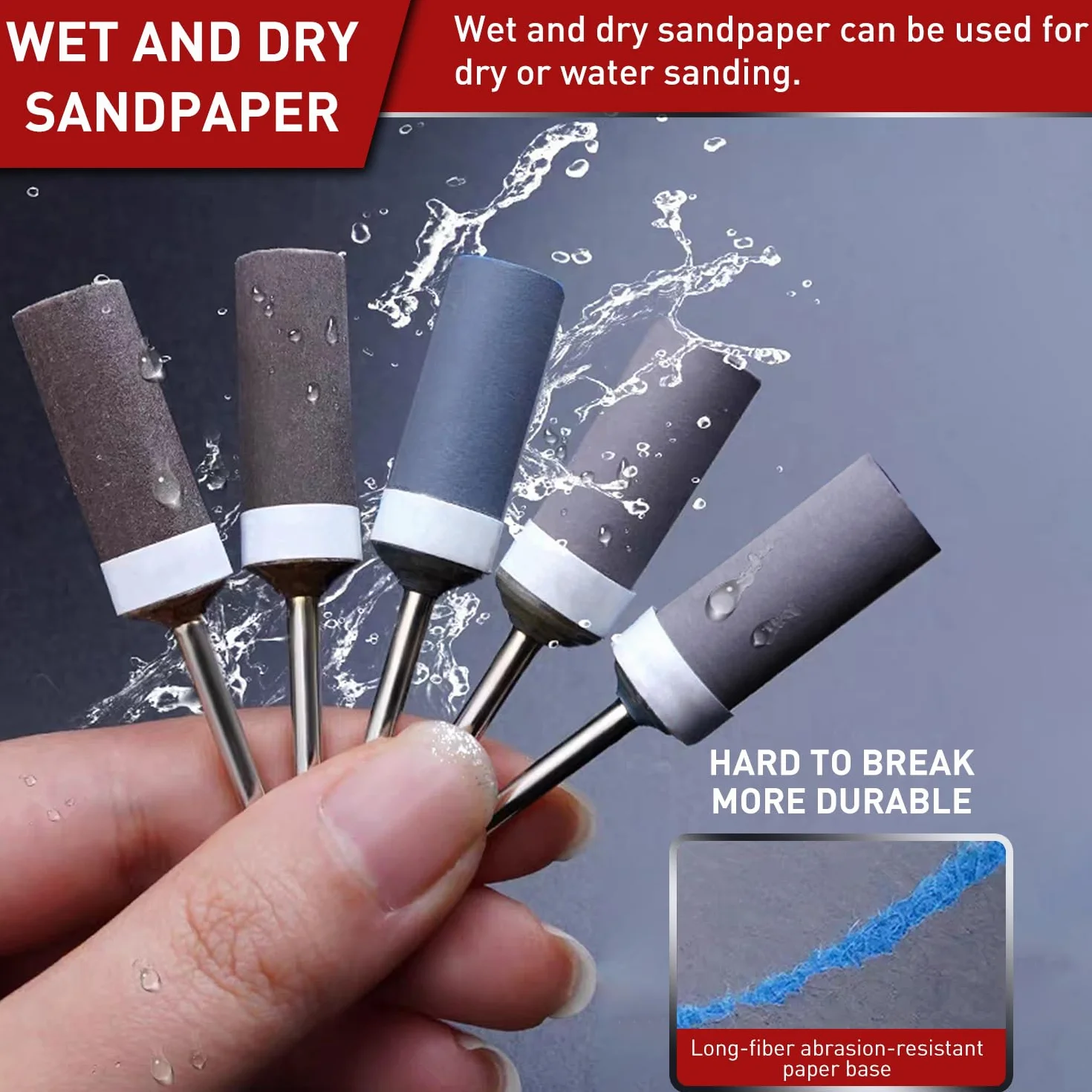 Jeu de 20 Meules Oxyde d'Aluminium 3mm pour Dremel, 240 Grains, Ponçage Métaux