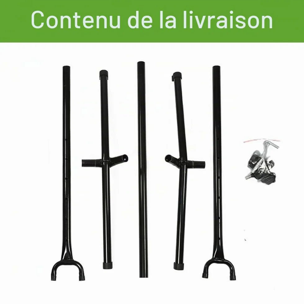 Goutime Support de hamac Portable avec Sac de Transport,Convient aux hamacs de 2,6 m de Long,capacité de 250kg,Support hamac（Noir）