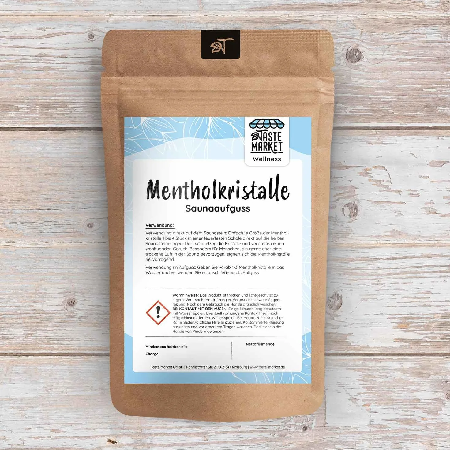 Menthol Cristaux de Menthol Infusion Sauna 100 g