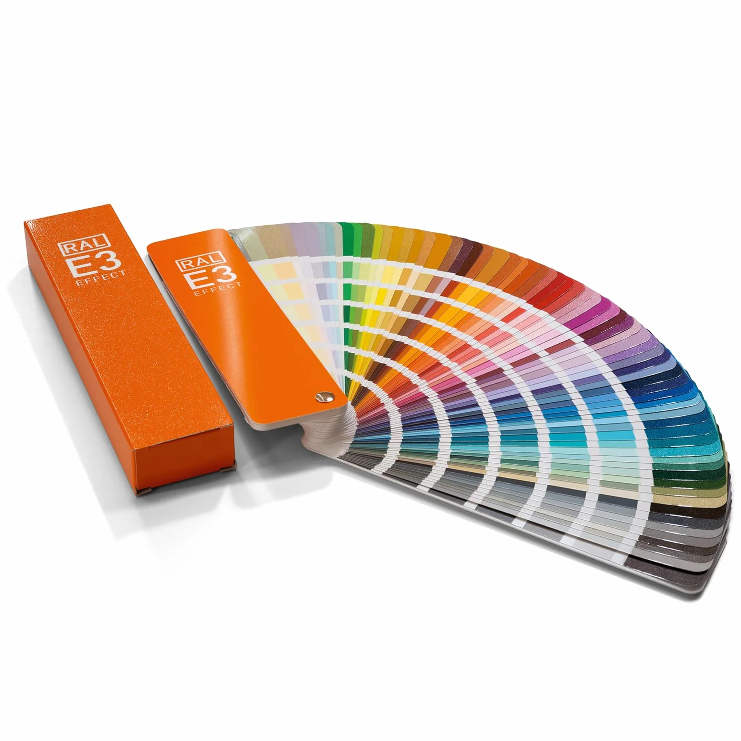 Nuancier de couleur RAL E3, 70 tons métalliques brillants, 420 tons directs satinés