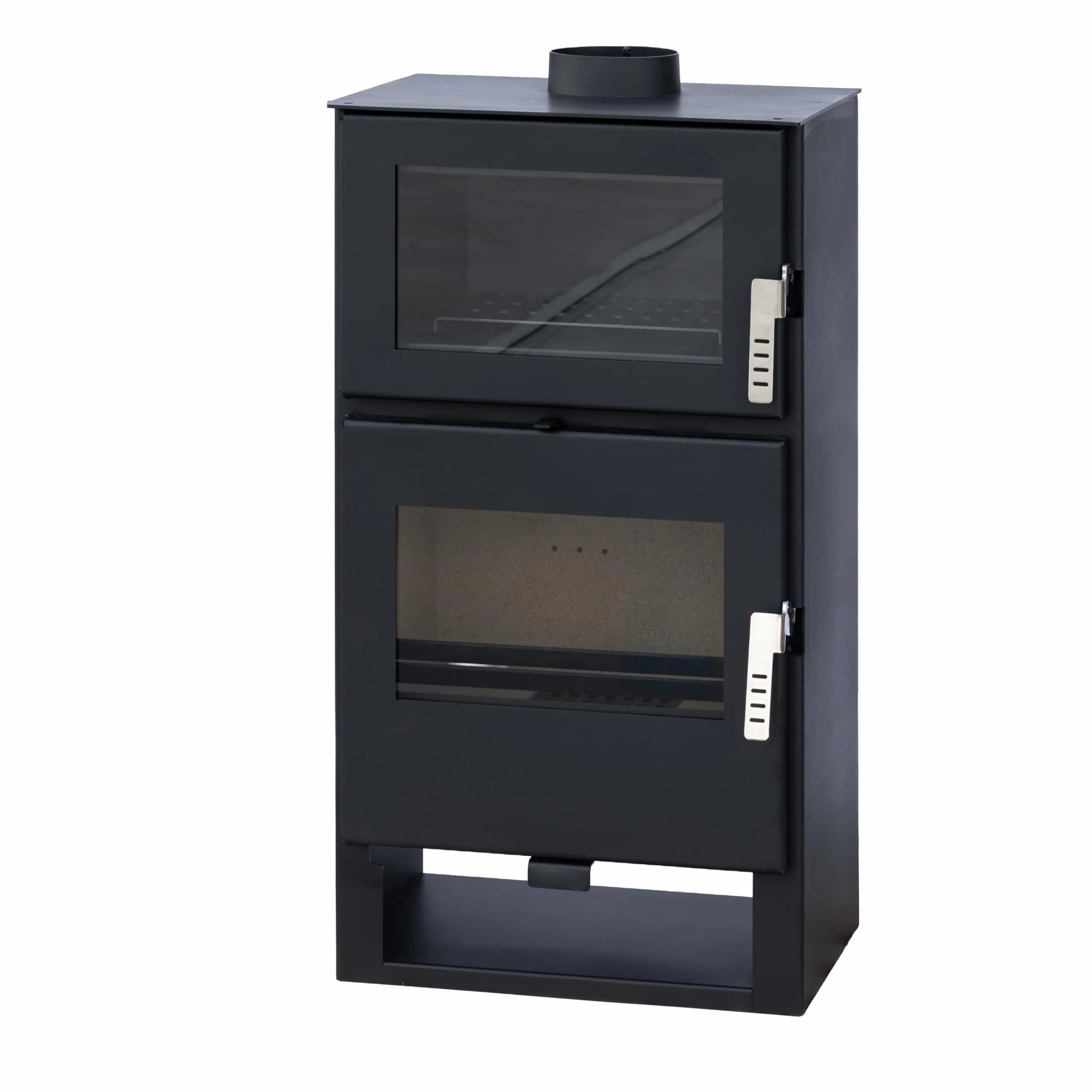 Alaz K9M Poêle à bois 9 kW Noir avec compartiment de cuisson