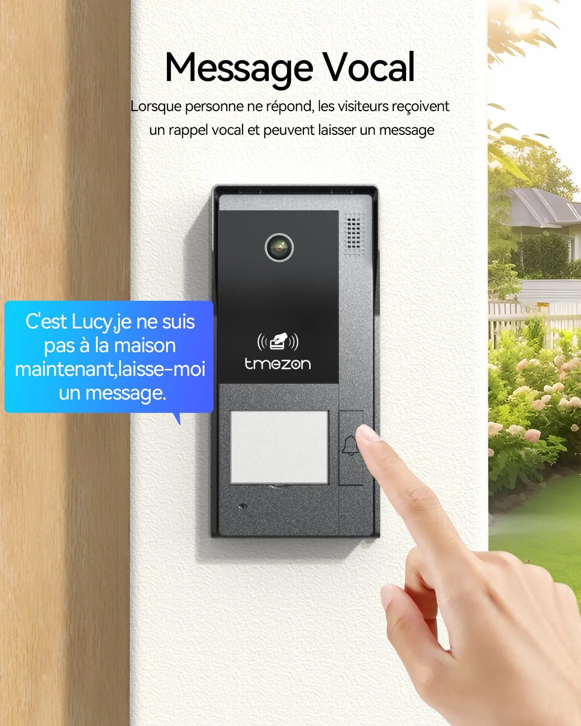 TMEZON M790 Visiophone Connecté Interphone Vidéo Filaire IP 7" Écran Tactile 1080P Sonnette Caméra Vision Nocturne