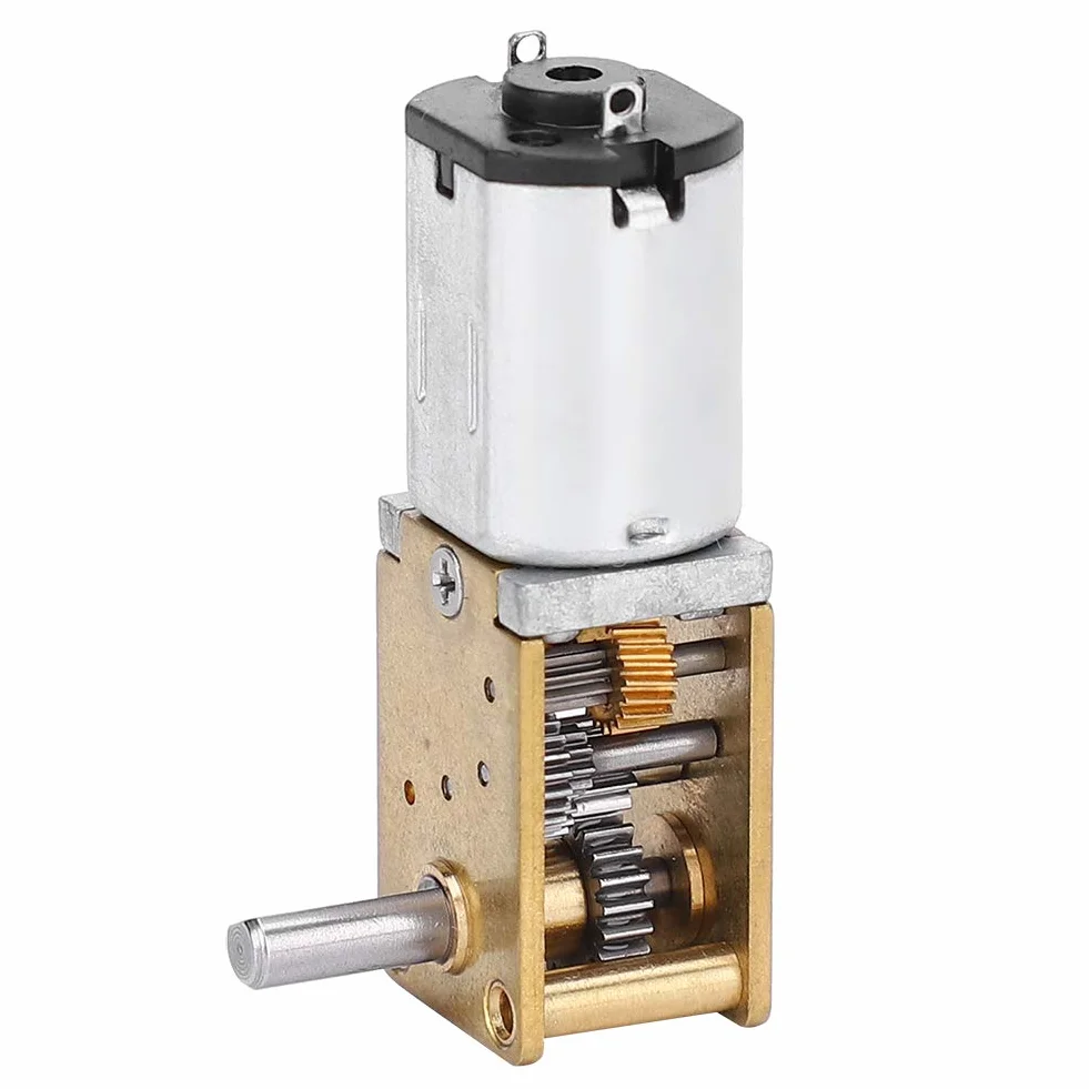 Mini moteur à engrenages en métal N20 DC12V 68RPM réduction de vitesse CW/CCW