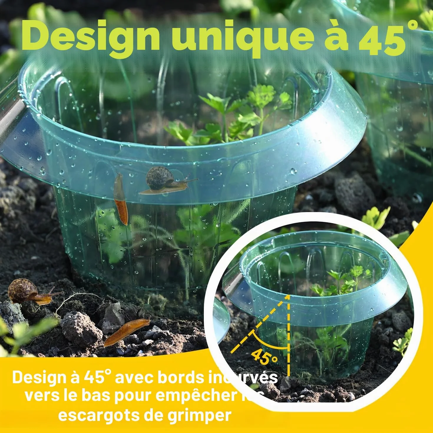 Collier anti-limaces 10 anneaux protection salades choux jardinière surélevée